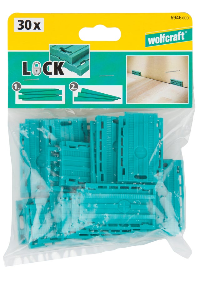 Lot de 30 cales universelles pour sol stratifié WOLFCRAFT