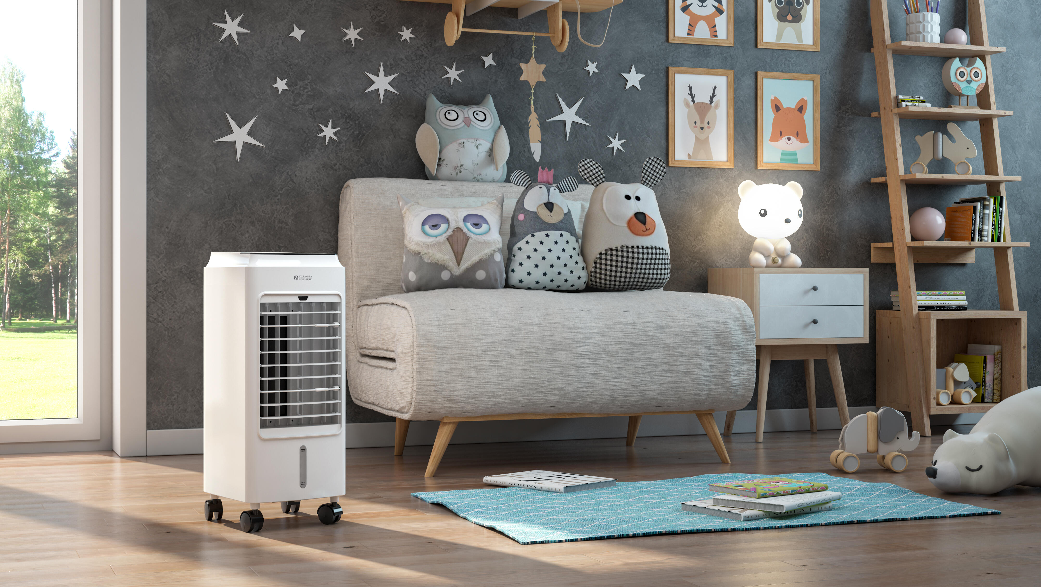 Ventilateur rafraichisseur d'air mobile OLIMPIA SPLENDID Peler 4d N/A W - 2