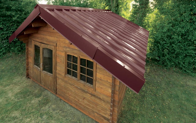 Plaque de couverture, nervuré rouge, l.105 x L.200 cm, H.45 mm, Ep.0.5 mm