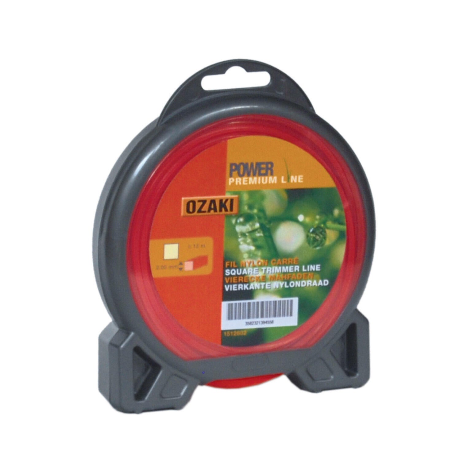 Bobine Fil Nylon Carré OZAKI 3,00mm - 240m - Matières Vierges - Haute Durabilité Pour Débroussailleuse