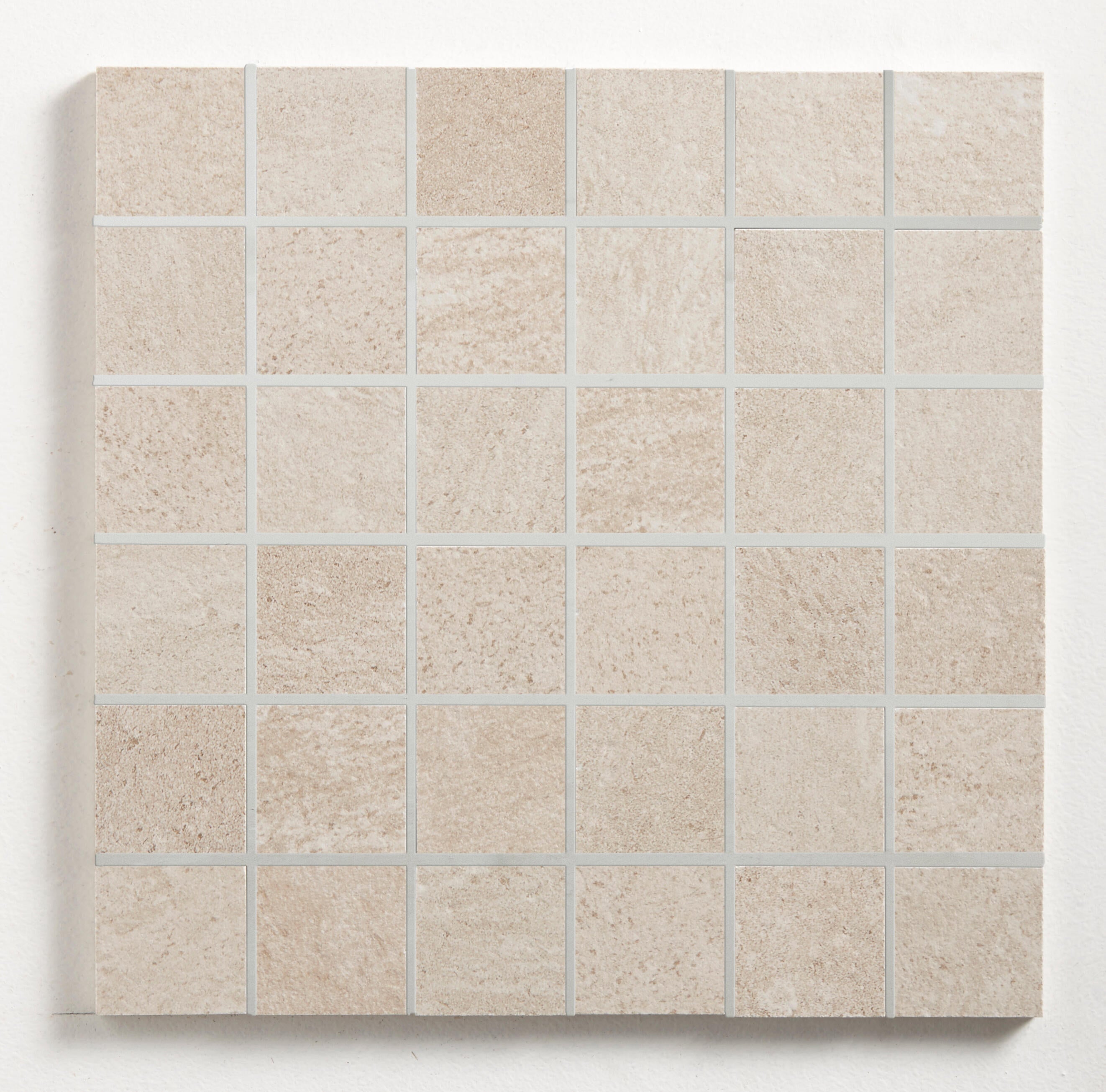1 plaque de mosaïque mur / sol Milano grès cérame effet pierre beige 30 x 30 cm  - 2