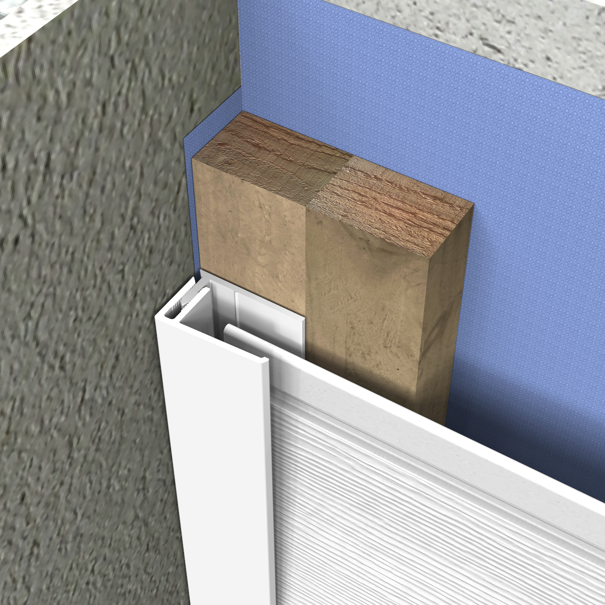 Profil de finition pvc 40x15 FREEFOAM Faza / solid blanc proche du ral 9003 3 m - 4