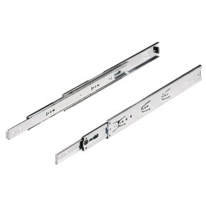Tiroir à Extraction Totale Slim H120mm P500mm Blanc - Portée 40kg Rails Synchronisés Pour Cuisine Et Salle De Bain