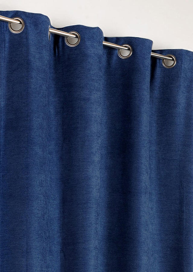Rideau occultant thermique, Alaska, bleu H.260 x l.140 cm