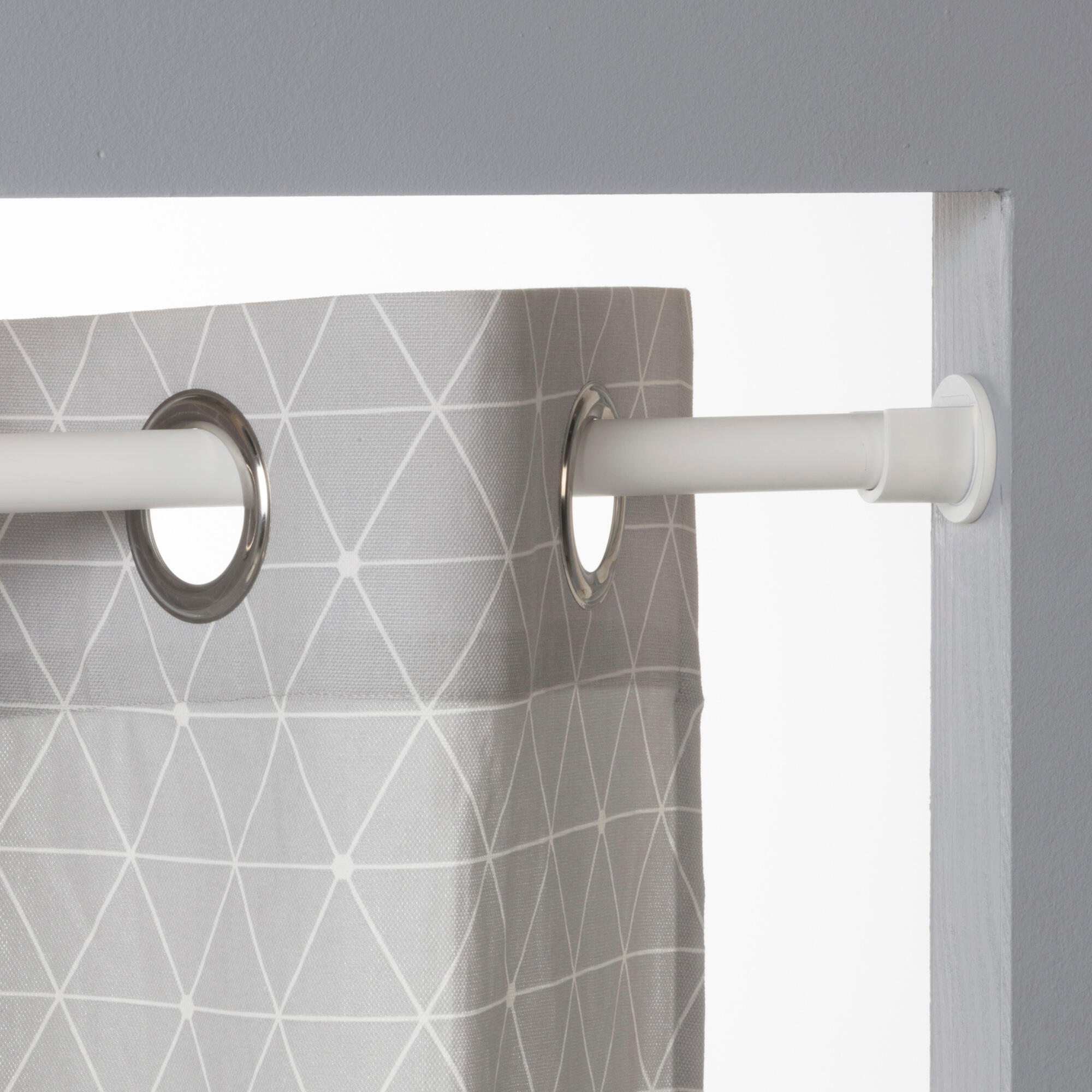 Support pour tringle à rideau Design 20mm blanc lisse INSPIRE - 2