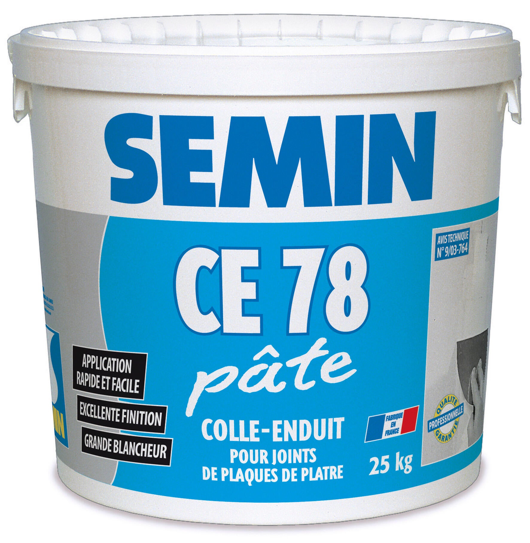 Enduit pour joint de plaque de plâtre Ce 78 lent SEMIN, 25 kg main image 0