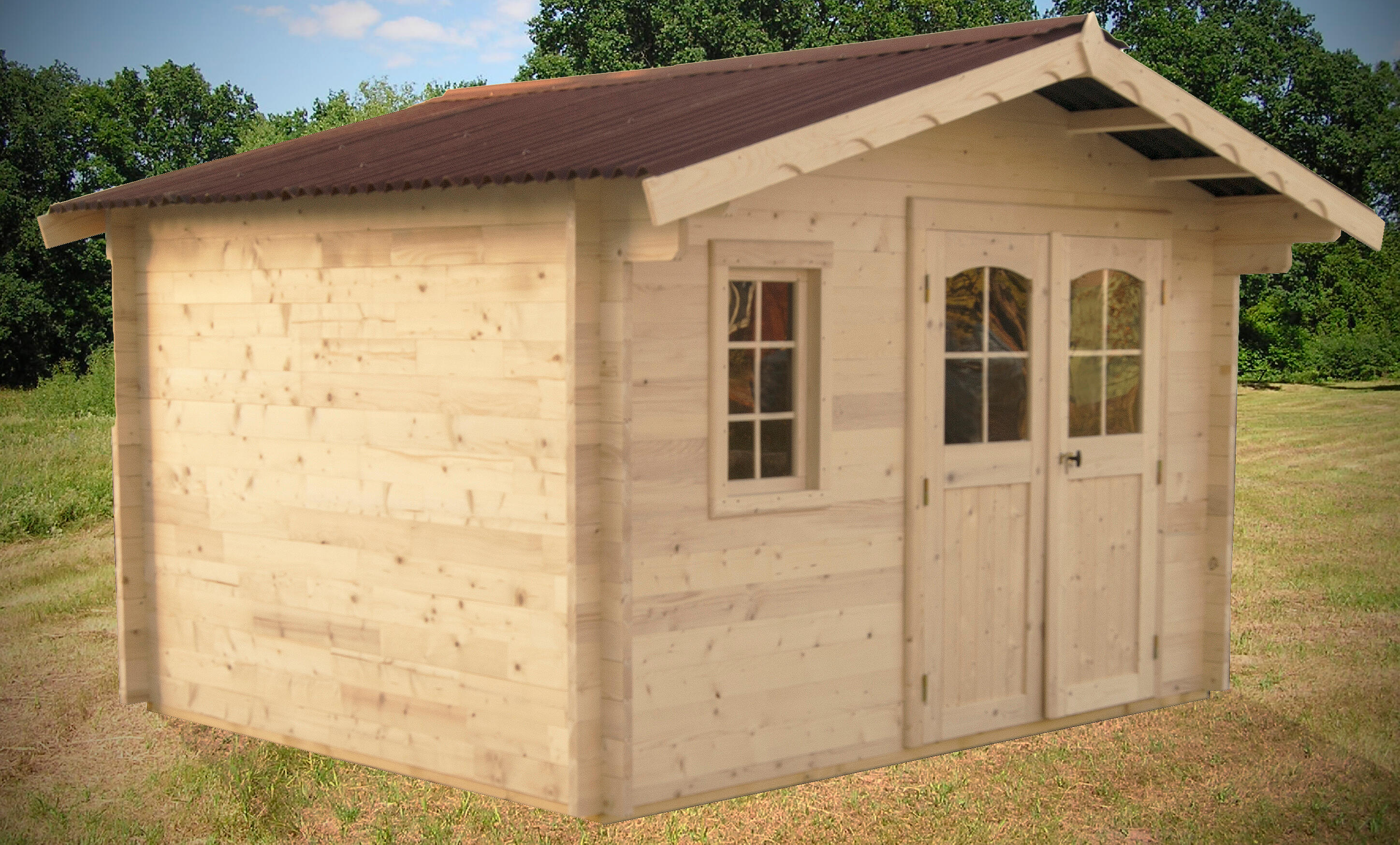 Abri de jardin bois HABRITA Nan 3530.02 n Ep.42 mm, 12.74 m² - 3