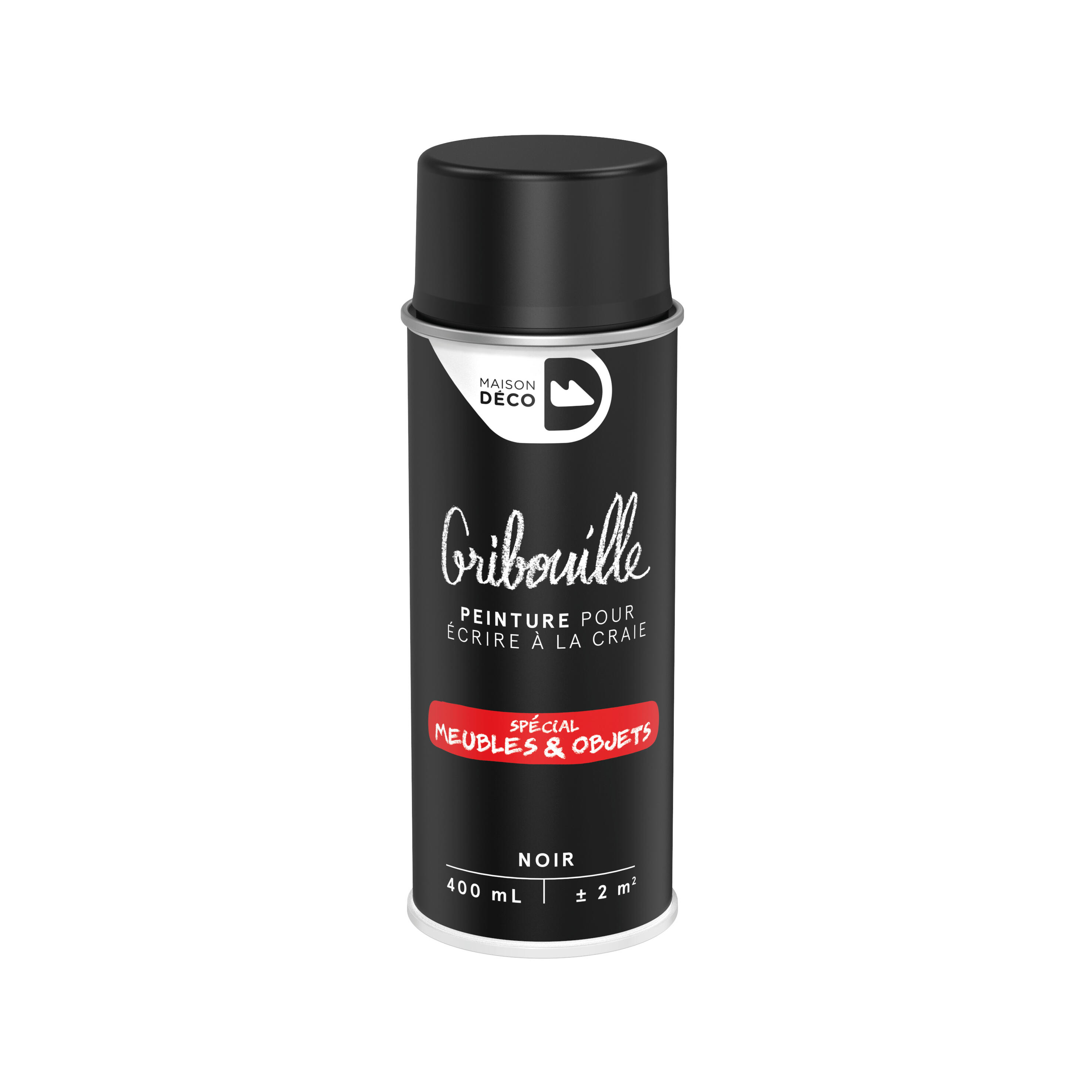 Bombe de peinture Tableau craie gribouille MAISON DECO noir mat 400 ml - 7