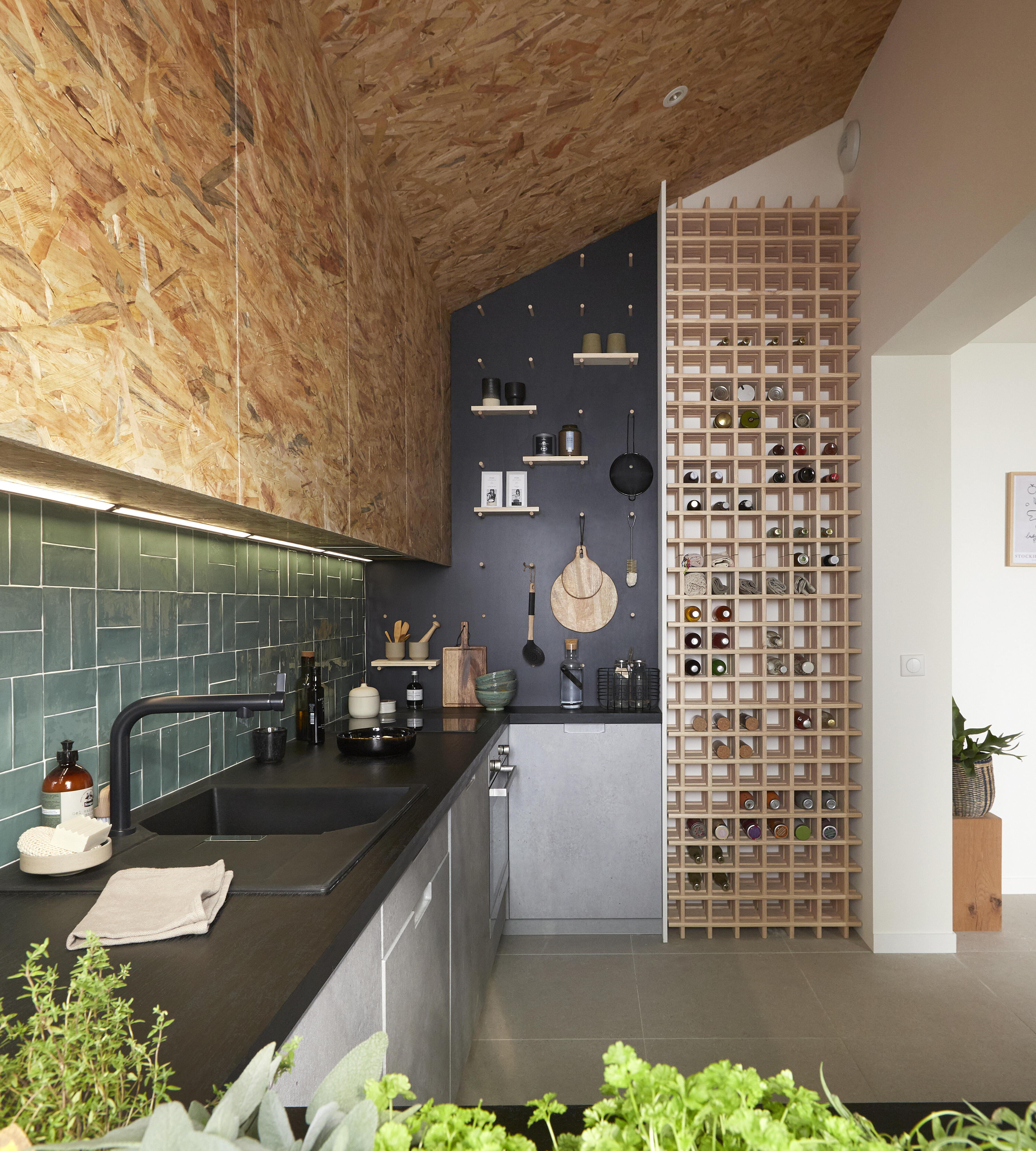 Portabottiglie Rioja da 78 bottiglie in legno beige ASTIGARRAGA L 75 x H 150 x Sp 22 cm - 8