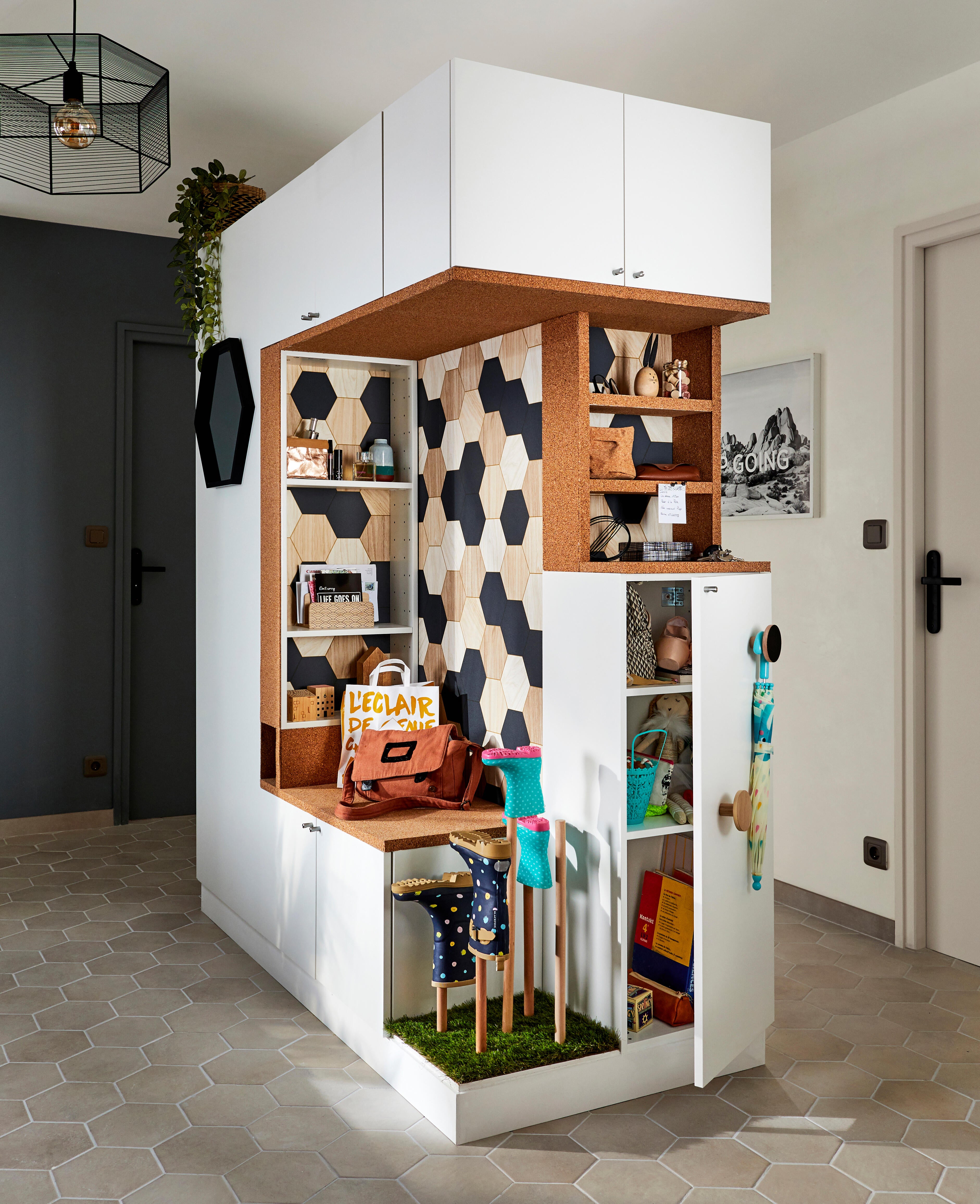 Papier peint intissé Geta trompe l'œil marron et noir - 5