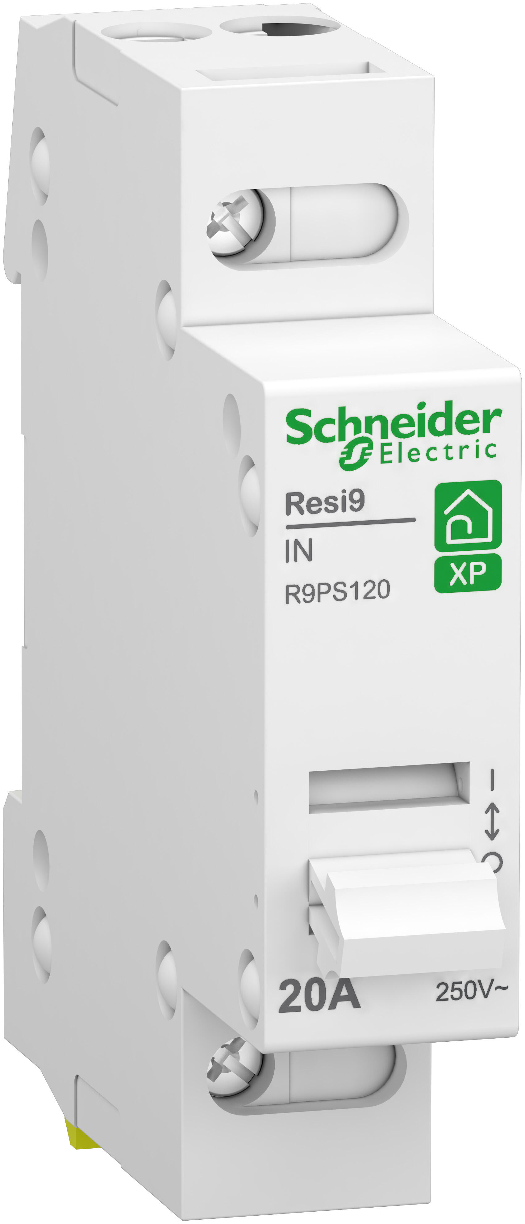 Schneider Electric Resi9 R9PS120 - Interruttore Modulare 1P 20A 1NO 250V~ Per Quadro Elettrico