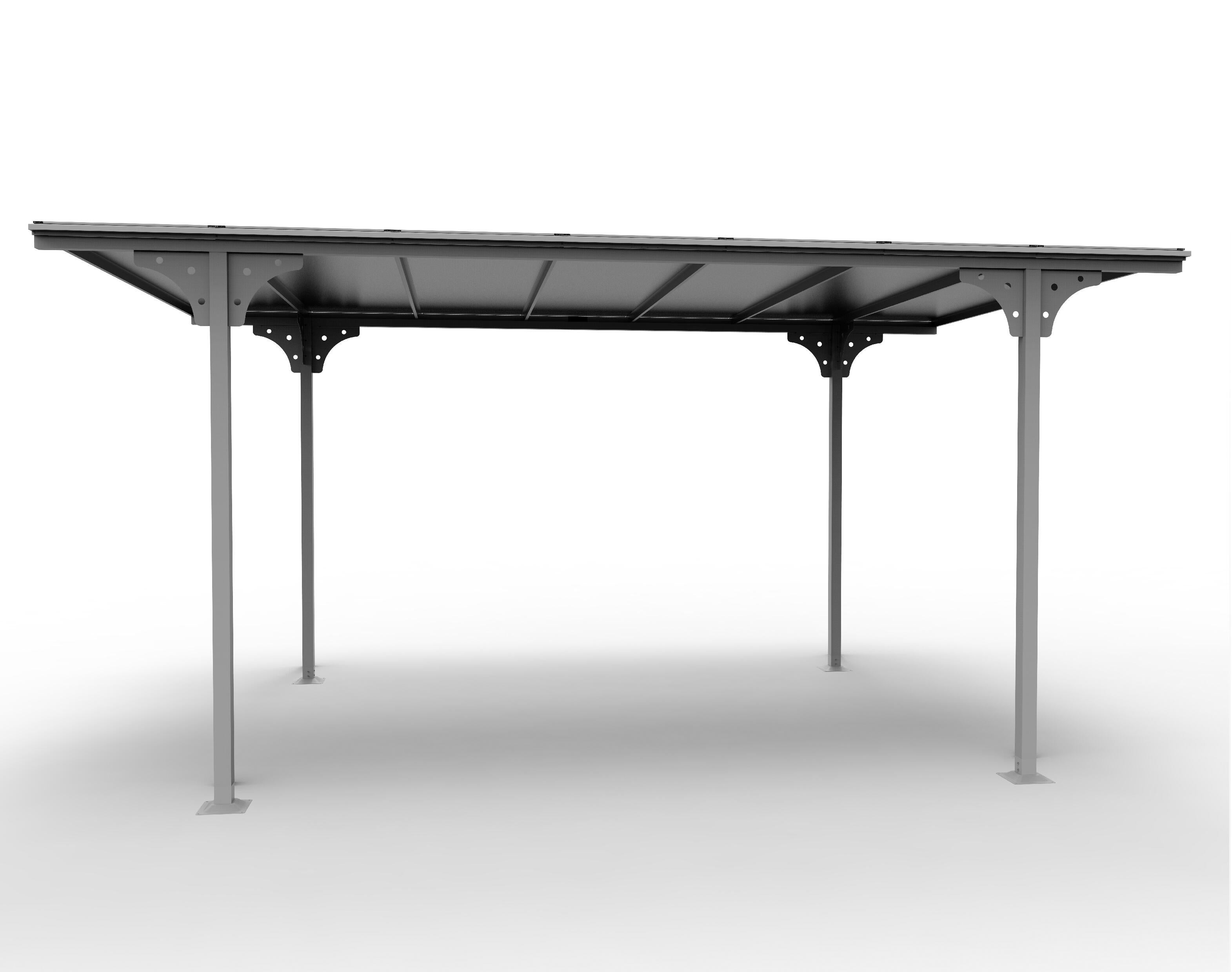 Carport aluminium HABRITA 1 voiture, 14.7 m² - 3