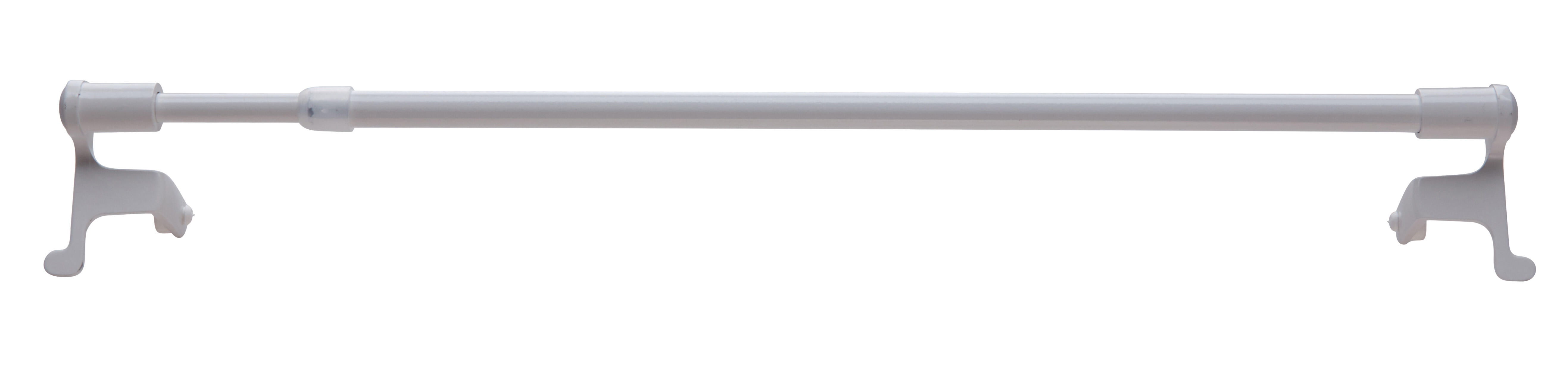 Barres De Vitrage Extensibles 40-60 Cm - 2 Pièces, Métal Blanc, Pour Rideaux Et Voilages
