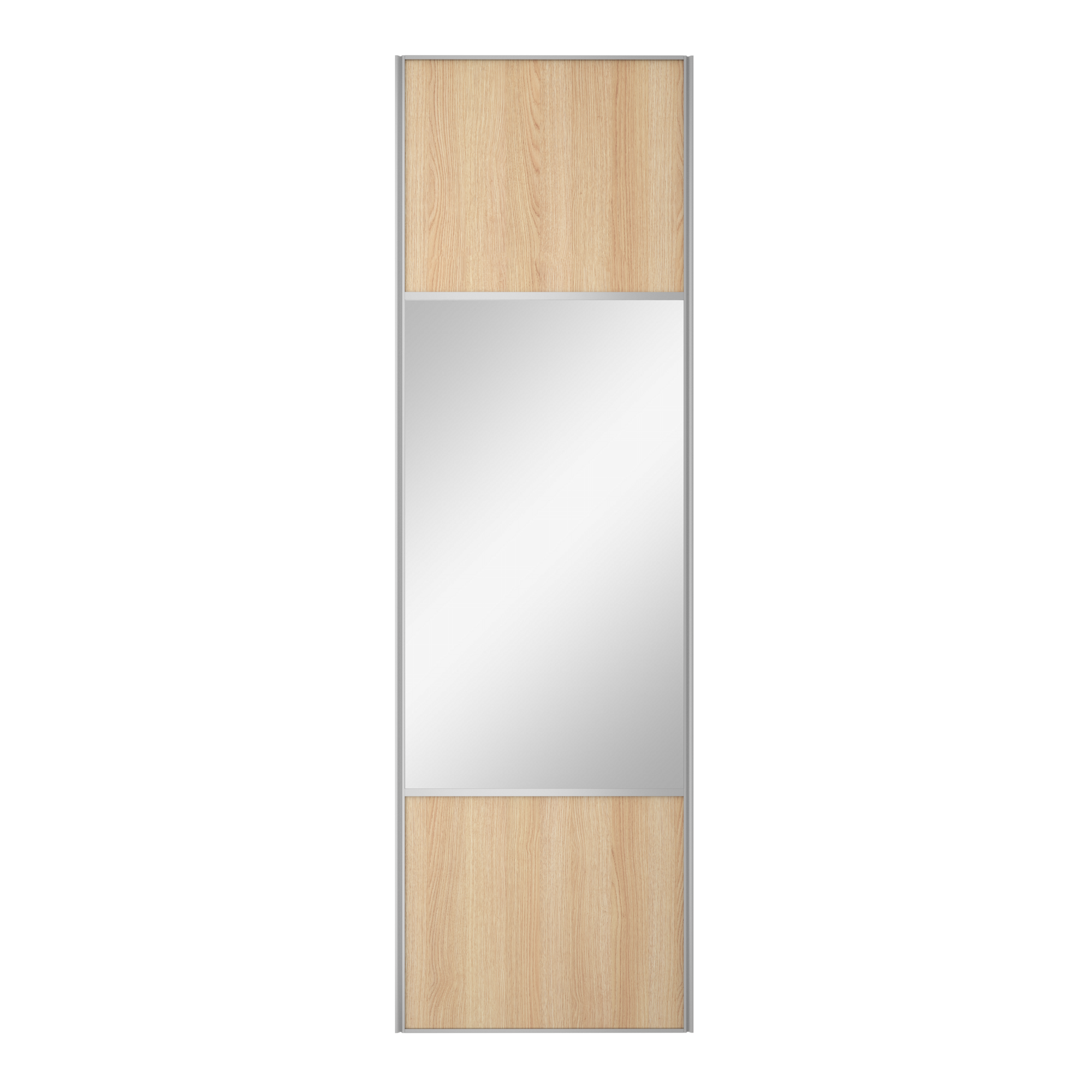 Porte De Placard Coulissante Naturel Miroir L Xh Cm Leroy Merlin