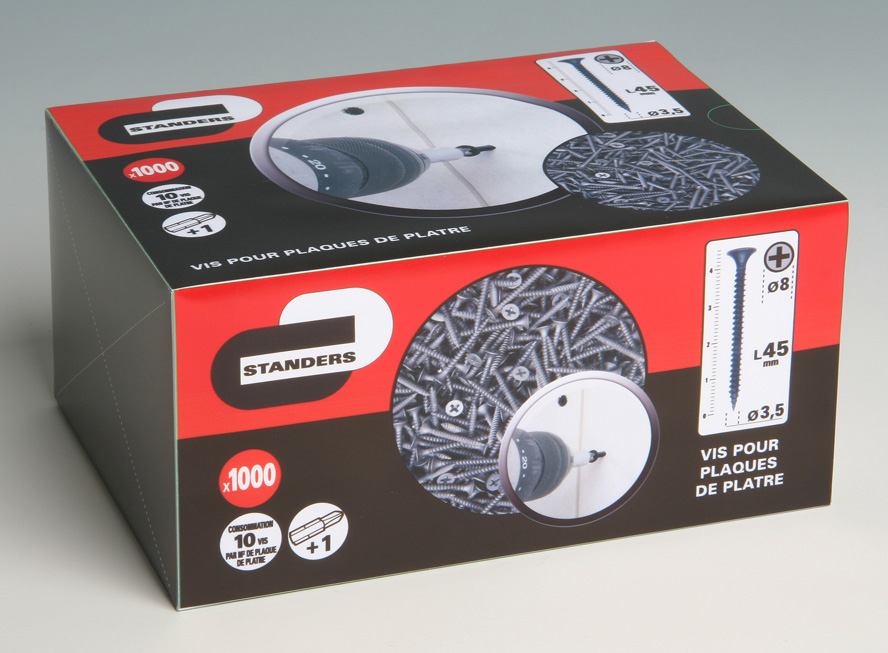 Boîte de 1000 vis acier STANDERS, Ø3.5 x L.45 mm - 2