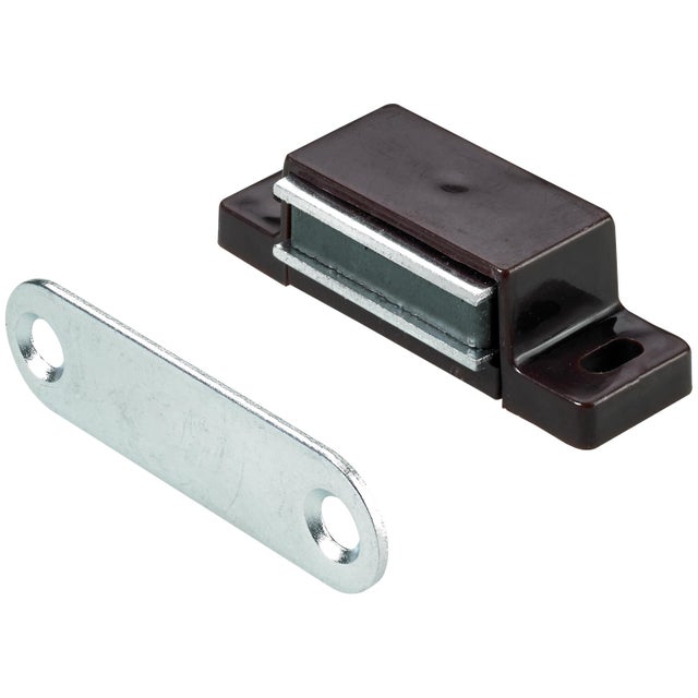 10 loqueteaux magnétiques marrons plastique HETTICH, 4.5 kg
