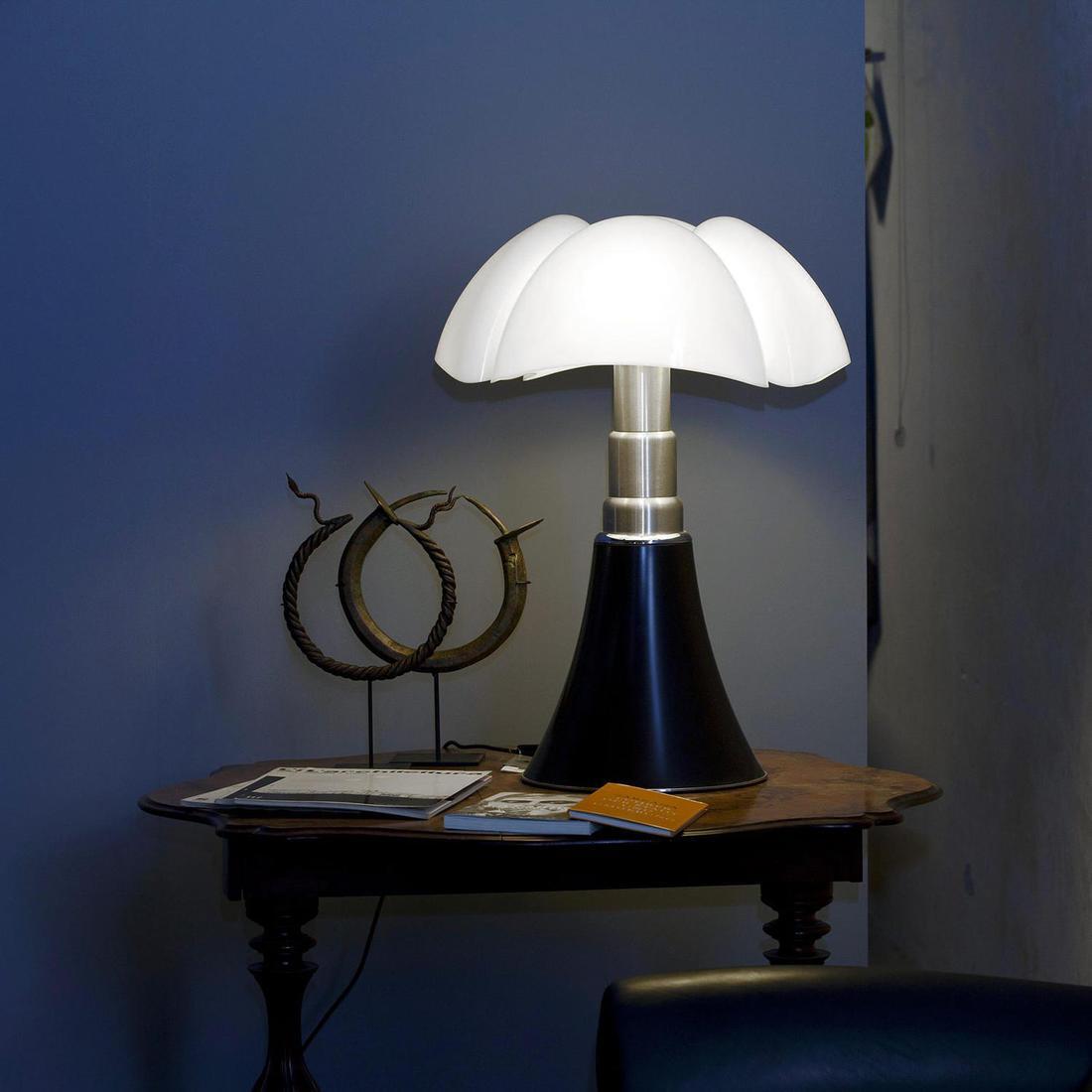 Lampe design Pipistrello noir/brun foncé, 4 ampoules, télescopique, H.66-88cm - 3