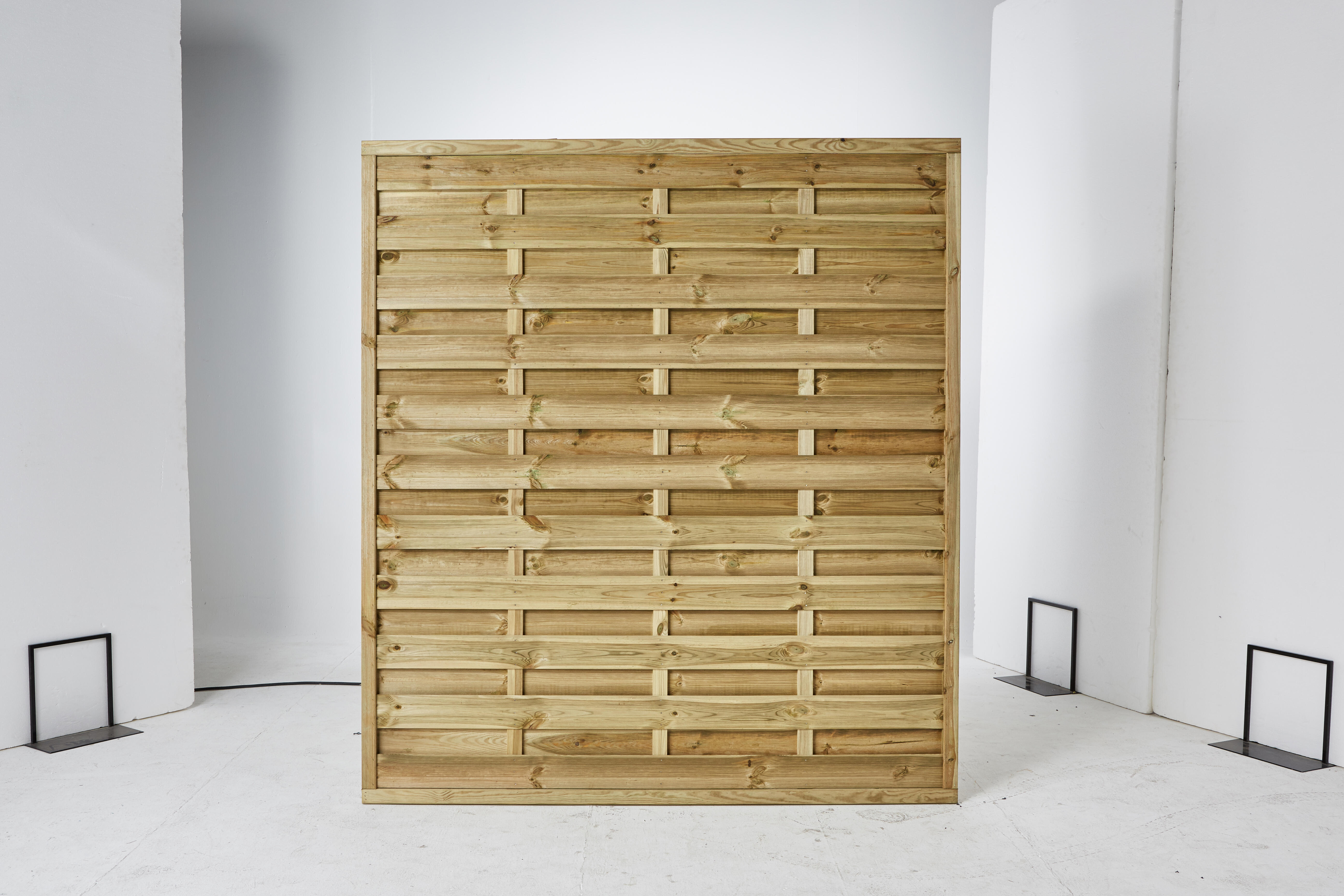 Panneau de clôture bois ajouré Anna STELMET, l.180 x H.200 cm, naturel - 2