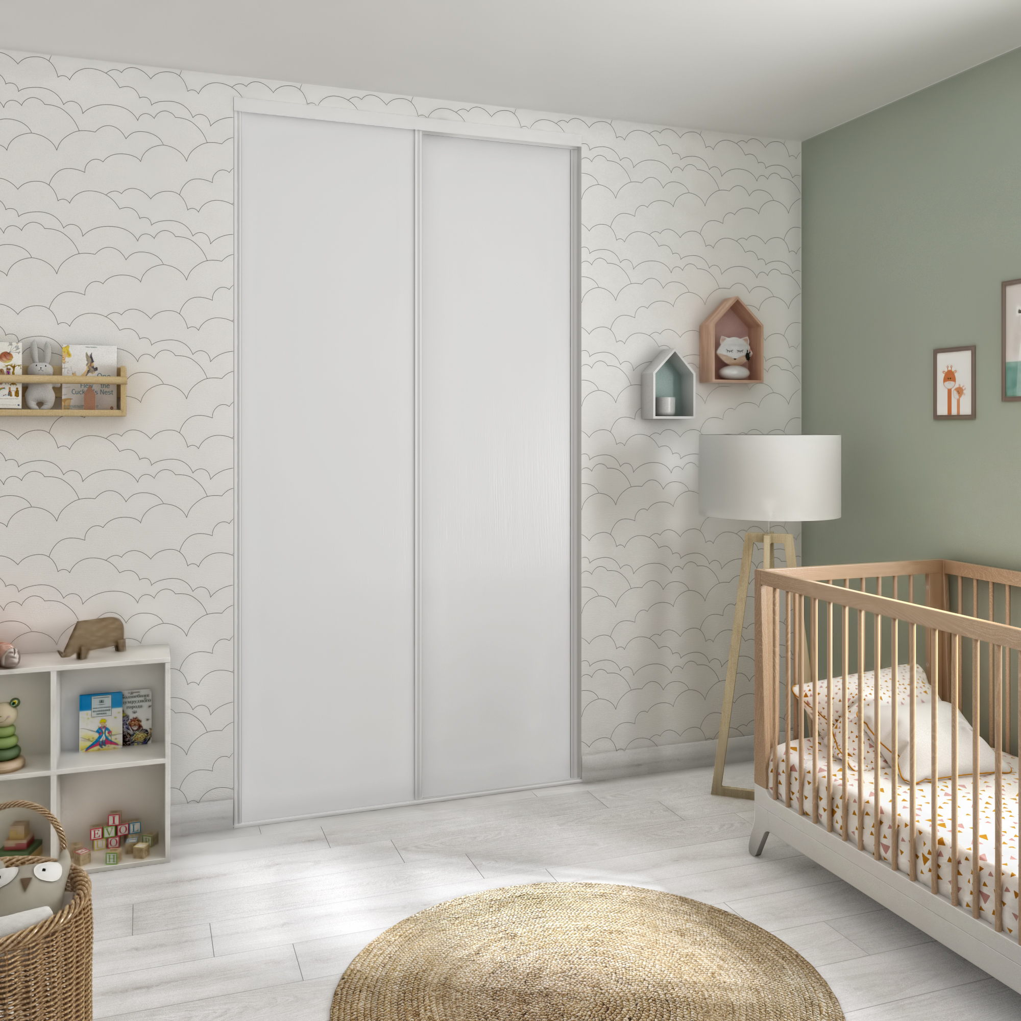 Lot de rails SPACEO blanc L.130 cm - 4