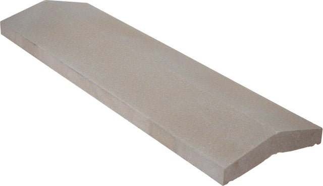Couvre-mur 2 pans lisse gris, H.4 x l.30 x P.99 cm