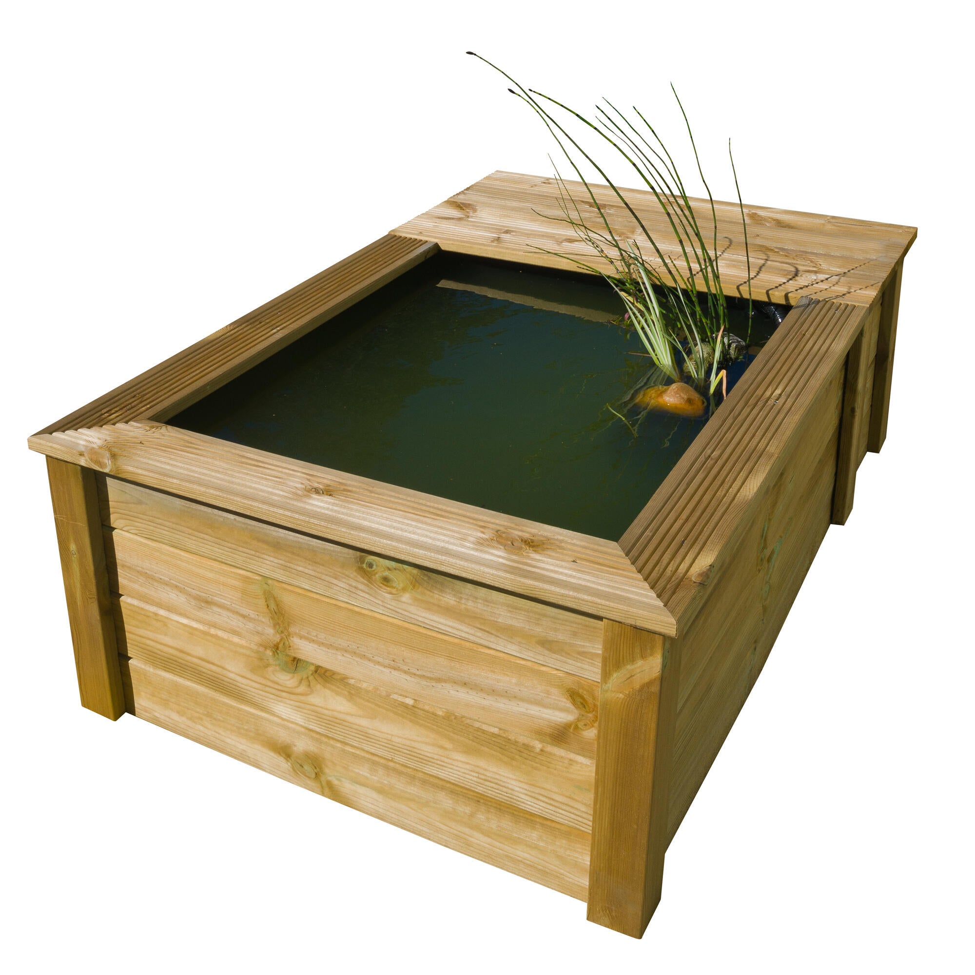 Kit bassin UBBINK Kit bassin wood  III, marron, H.57.6 cm - 2