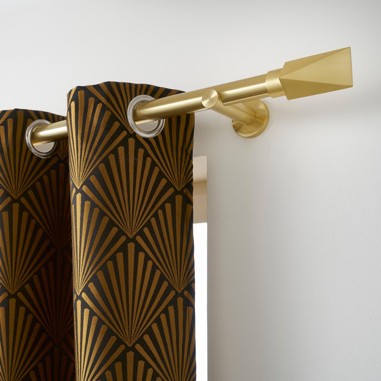 Tringle Dorée Décoration Fenêtre Tringle à Rideau Dorée Extensible Élégante - Ajustable De 81,3 à 152,4 Cm Avec Embouts Boules Raffinés