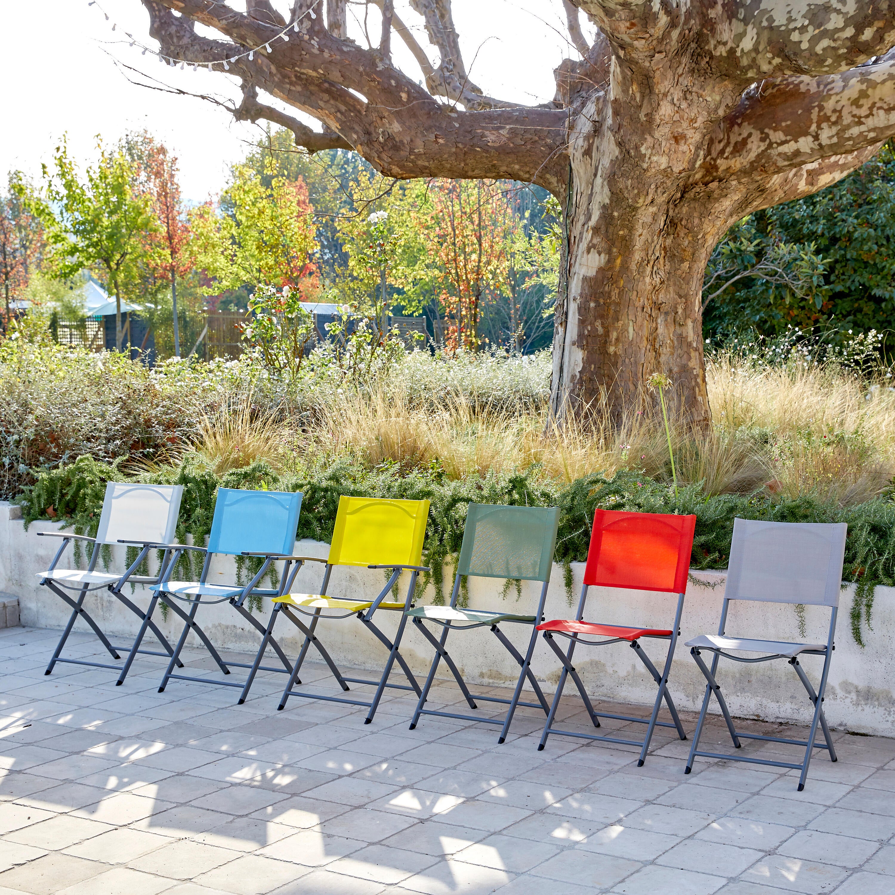 Chaise de jardin NATERIAL Emys en acier taupe - 2