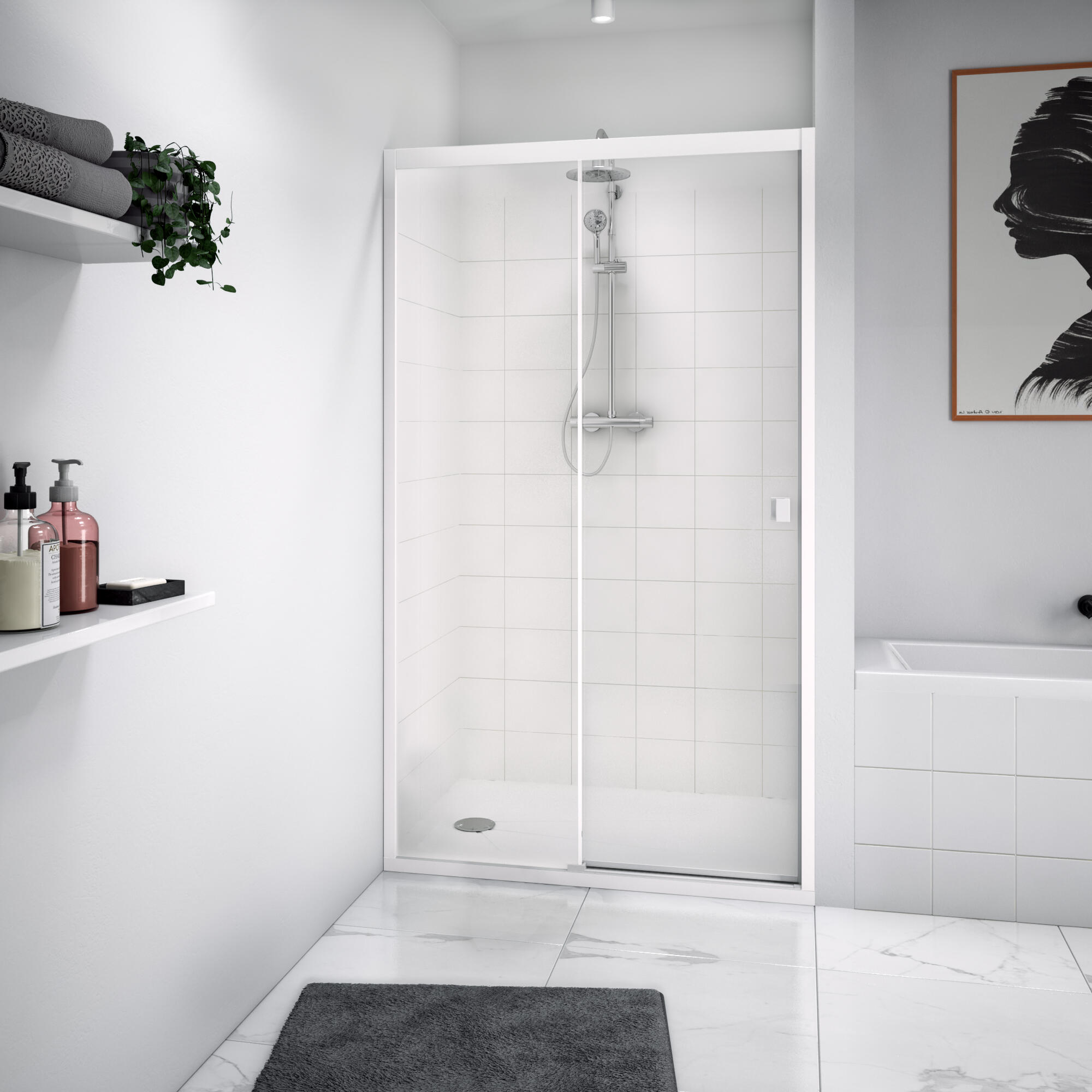 Receveur de douche, acrylique, blanc L.120 x l.80 cm, Opus JACOB DELAFON - 5