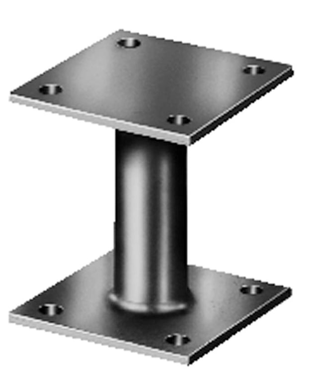 Support de poteau acier galvanisé, 150x150x100x100x100 mm ALBERTS