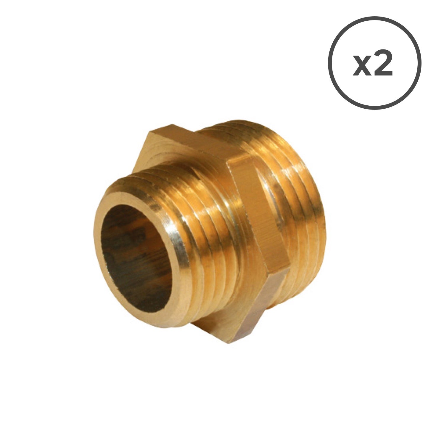 Raccord pour tuyau cuivre à visser /  M/M, 3/4