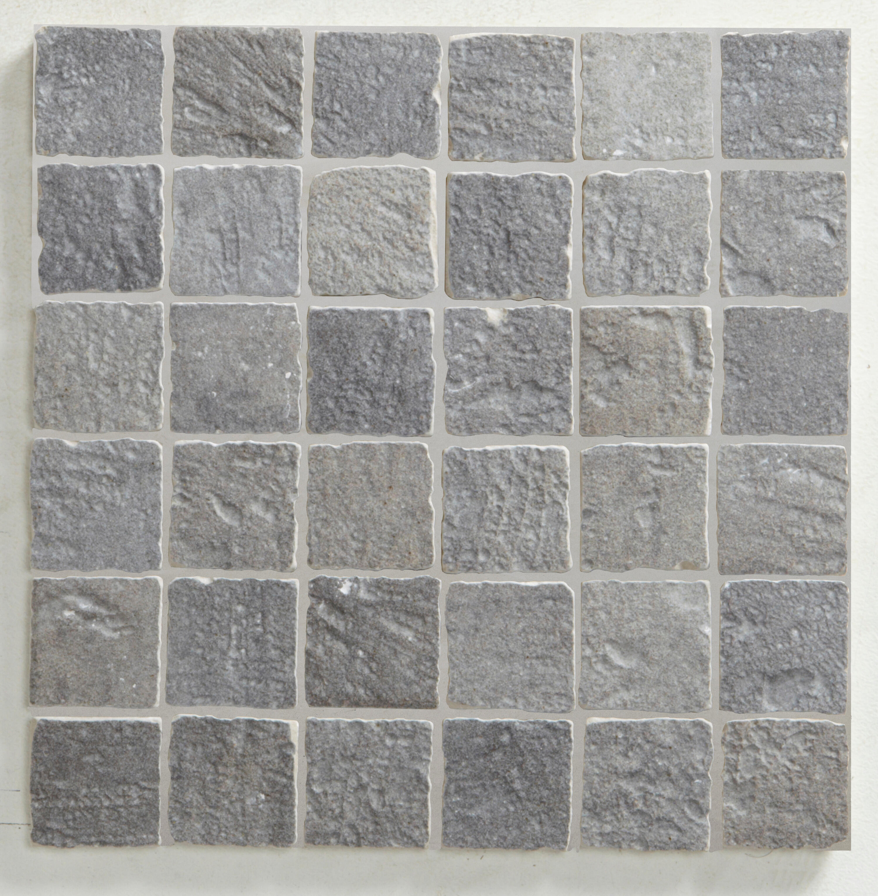 1 plaque de mosaïque Vestige grès cérame effet pierre gris 30 x 30 cm - 2