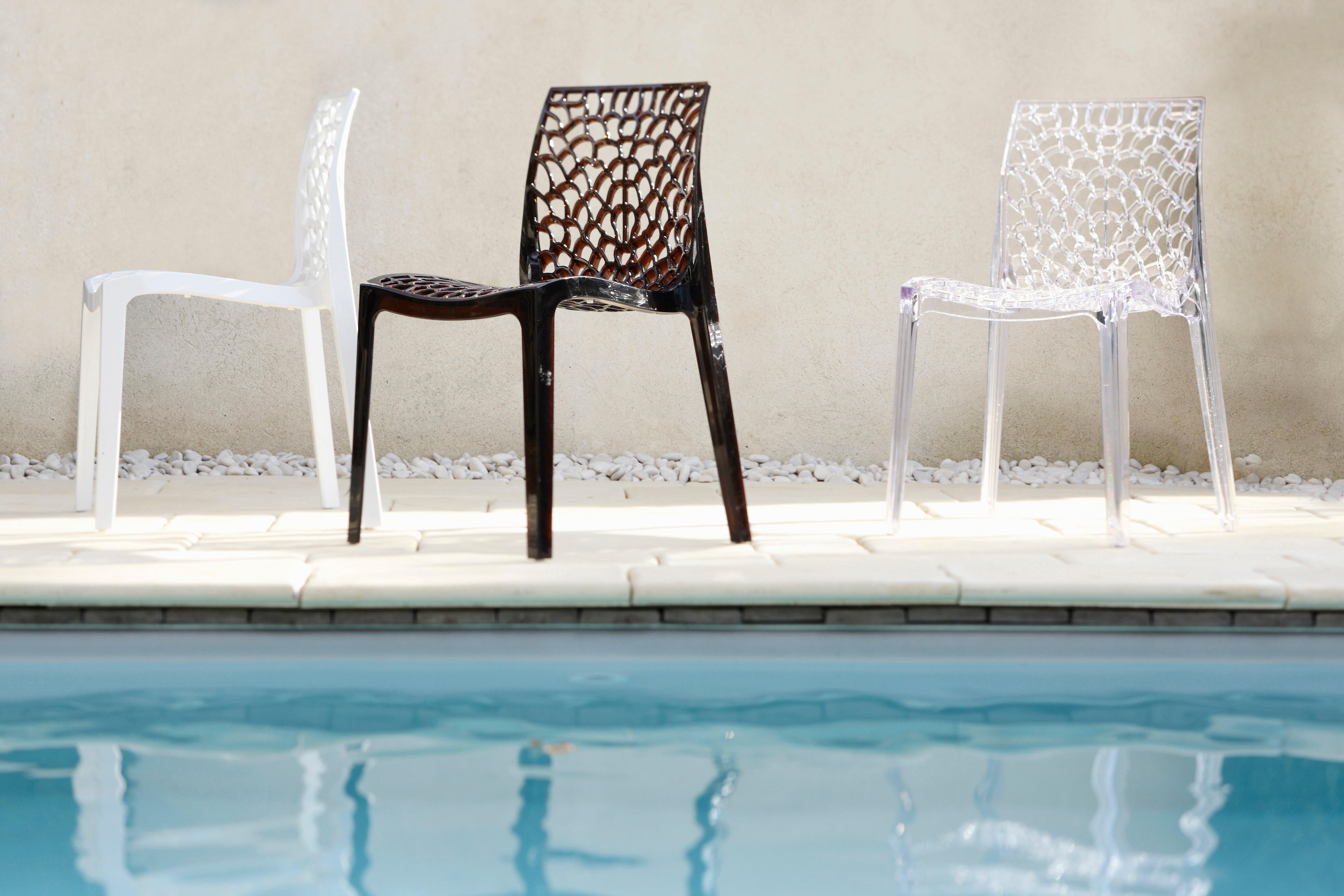 Chaise GRAND SOLEIL Grafik en résine injectée incolore / transparent - 5