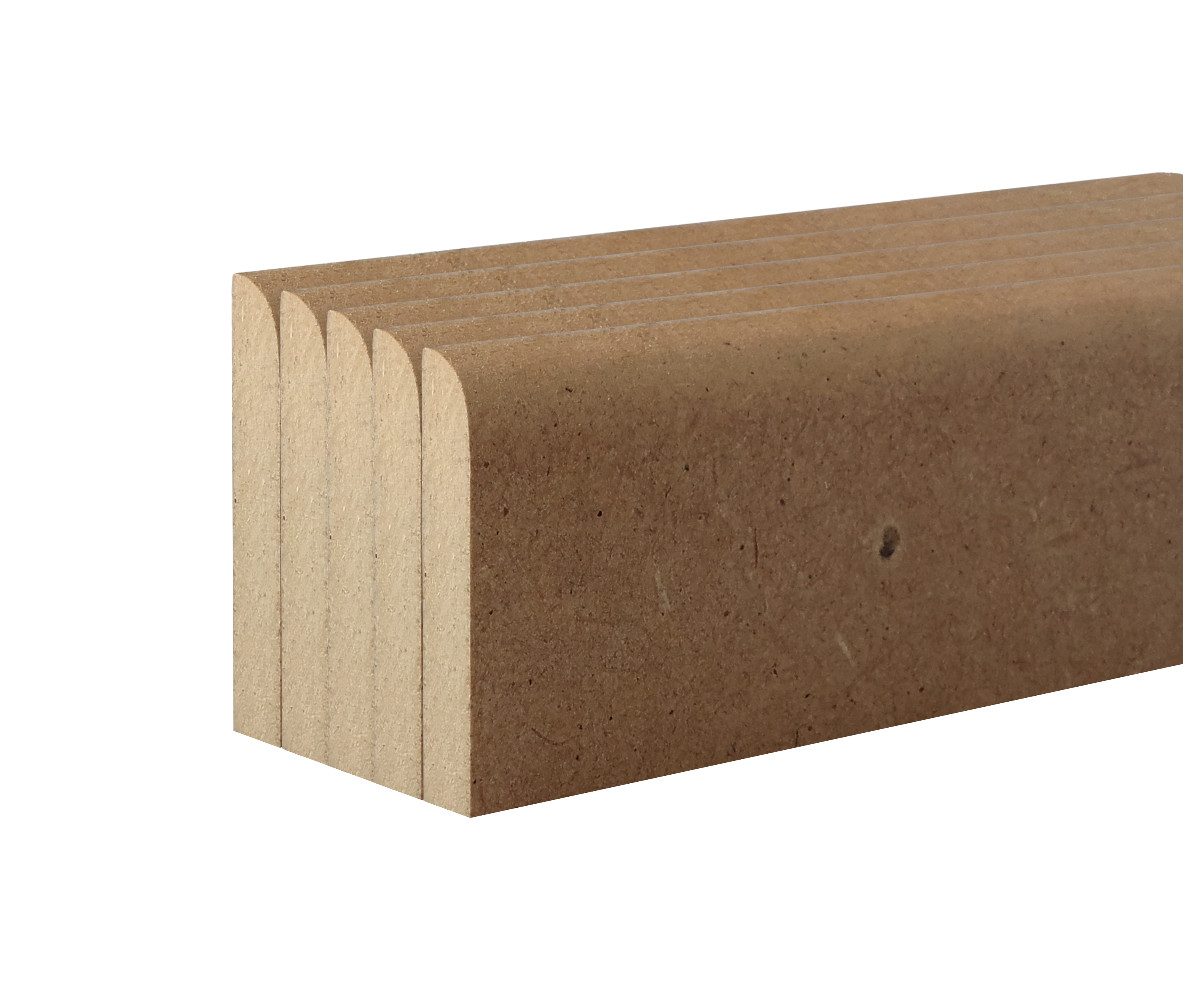Lot de 5 plinthes médium (MDF) réversibles, 9 x 57 mm, L.2 m - 2