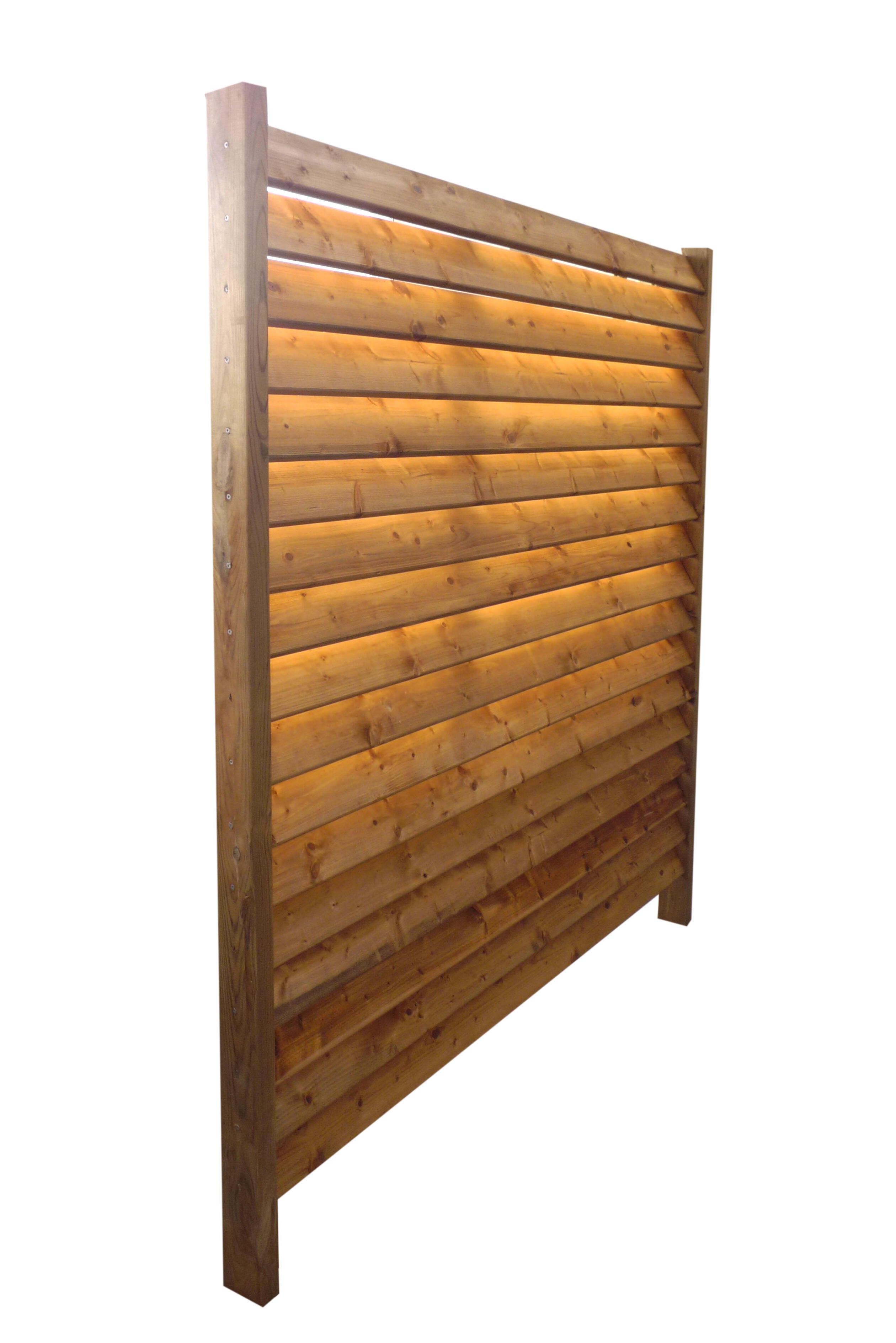 Lame de clôture bois marron Epicea, L.176 x Ht.12 cm x Ep. 20 mm - 3