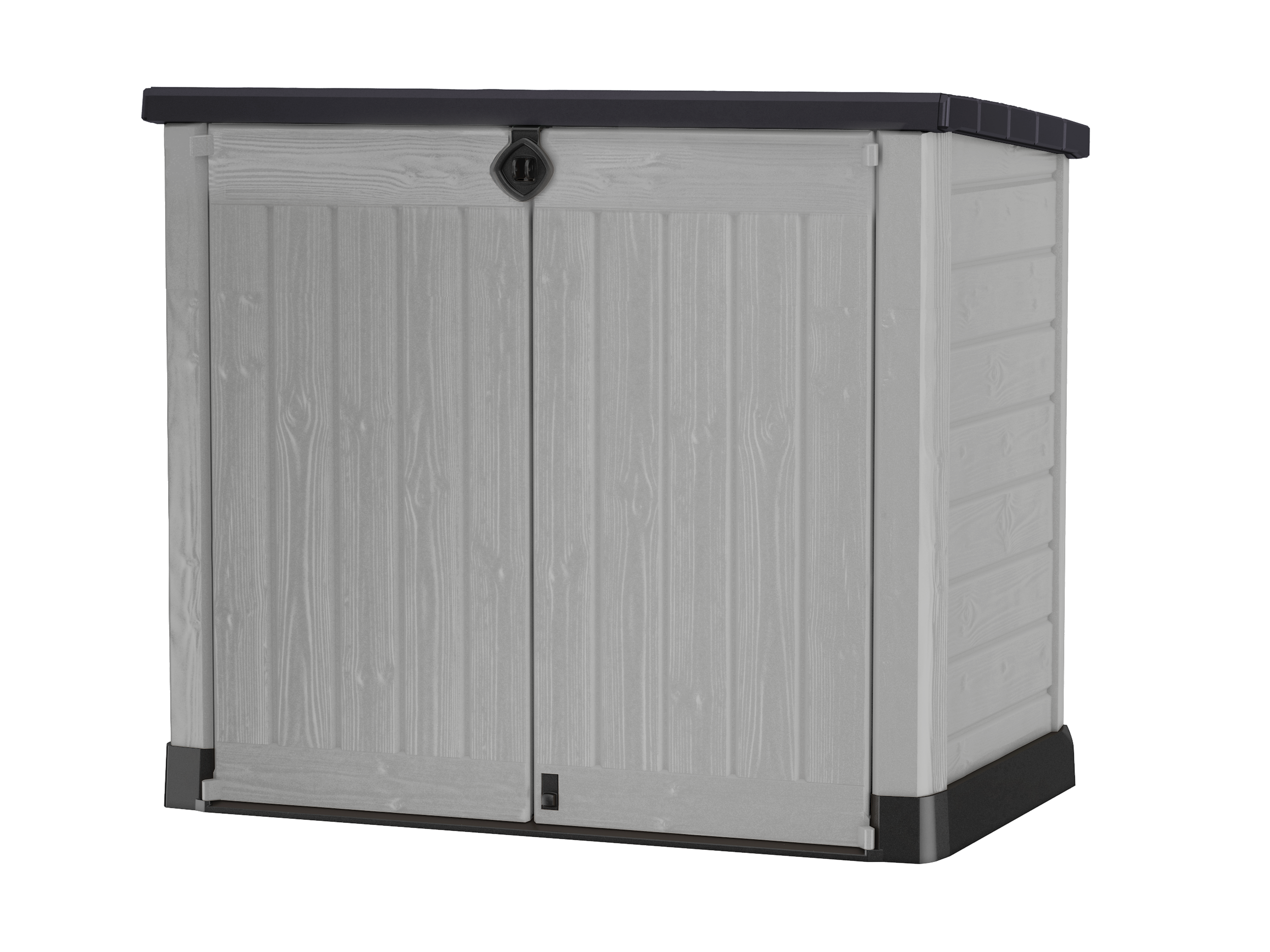 Coffre De Rangement Jardin Gris 171x99x93 Cm - En Acier Galvanisé, Couvercle à Charnière - Pour Coussins, Outils, Terrasse