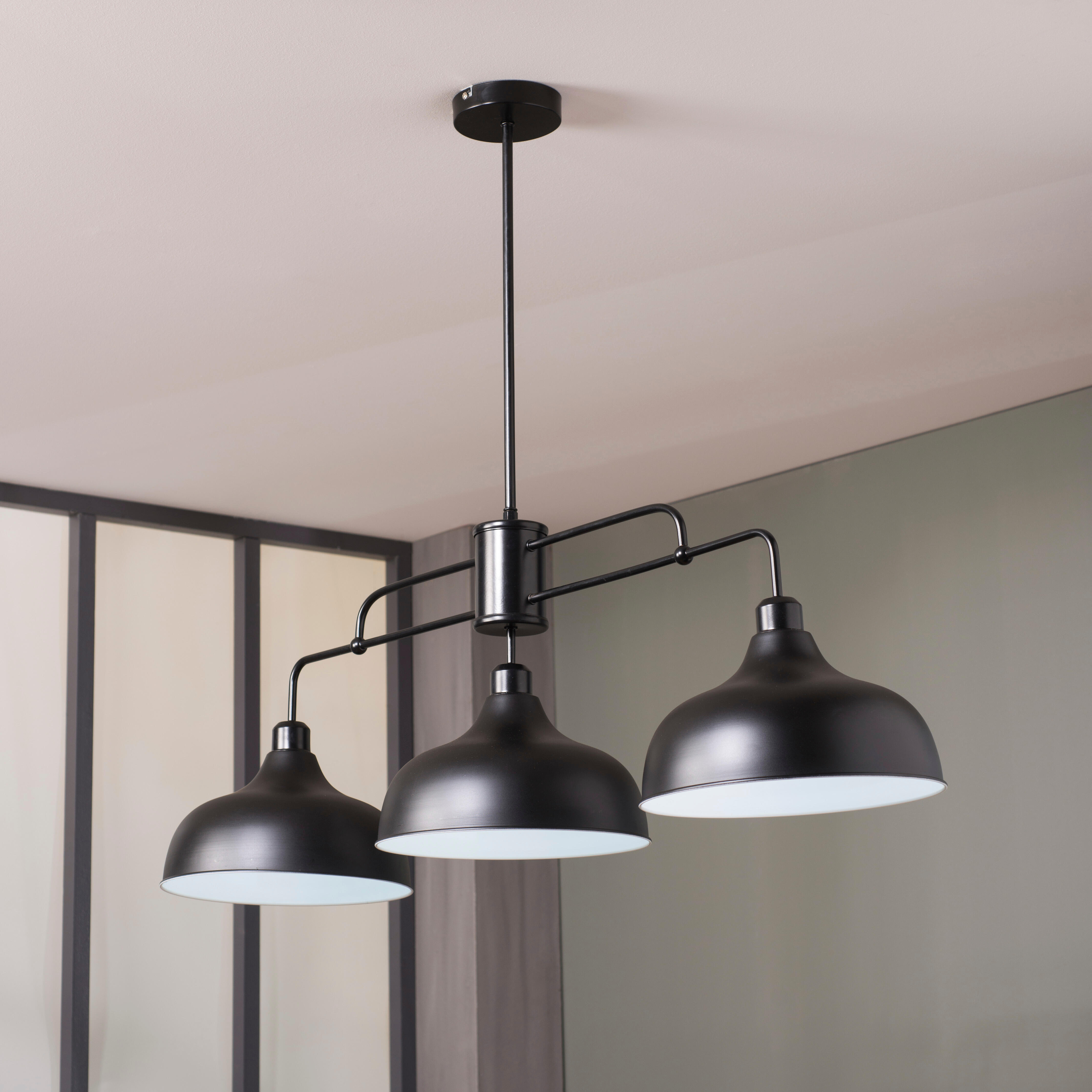 Suspension Lincoln acier, noir, l.28.5 cm, E27 - 4