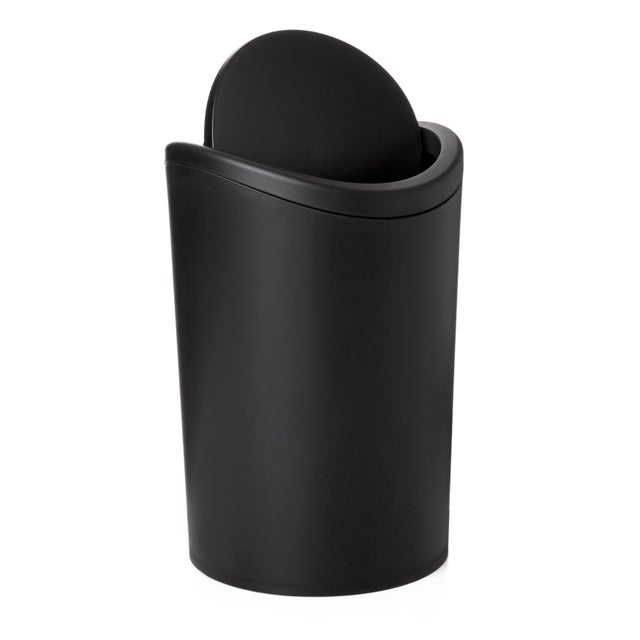 Poubelle de salle de bains 6L noir TATAY