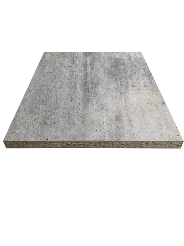 Plateau de table aggloméré béton, L.160 x l.80 cm x Ep.22 mm