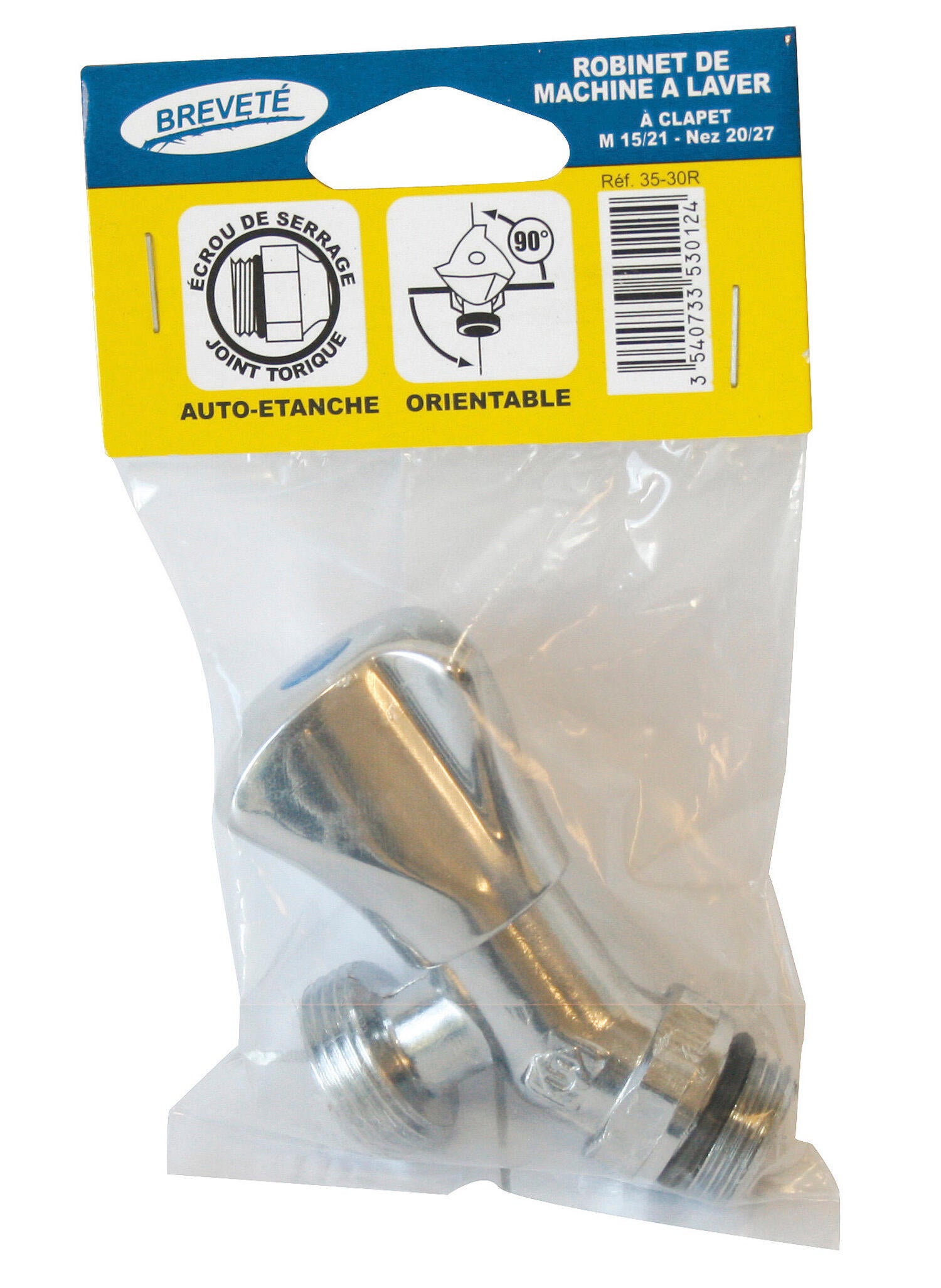 Robinet d'arrêt orientable auto-étanche à clapet, mâle / mâle 15 x 21 mm 20 x 27 - 2
