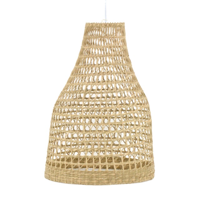 Suspension Cayenne jonc de mer, beige, Diam.36 cm, E27