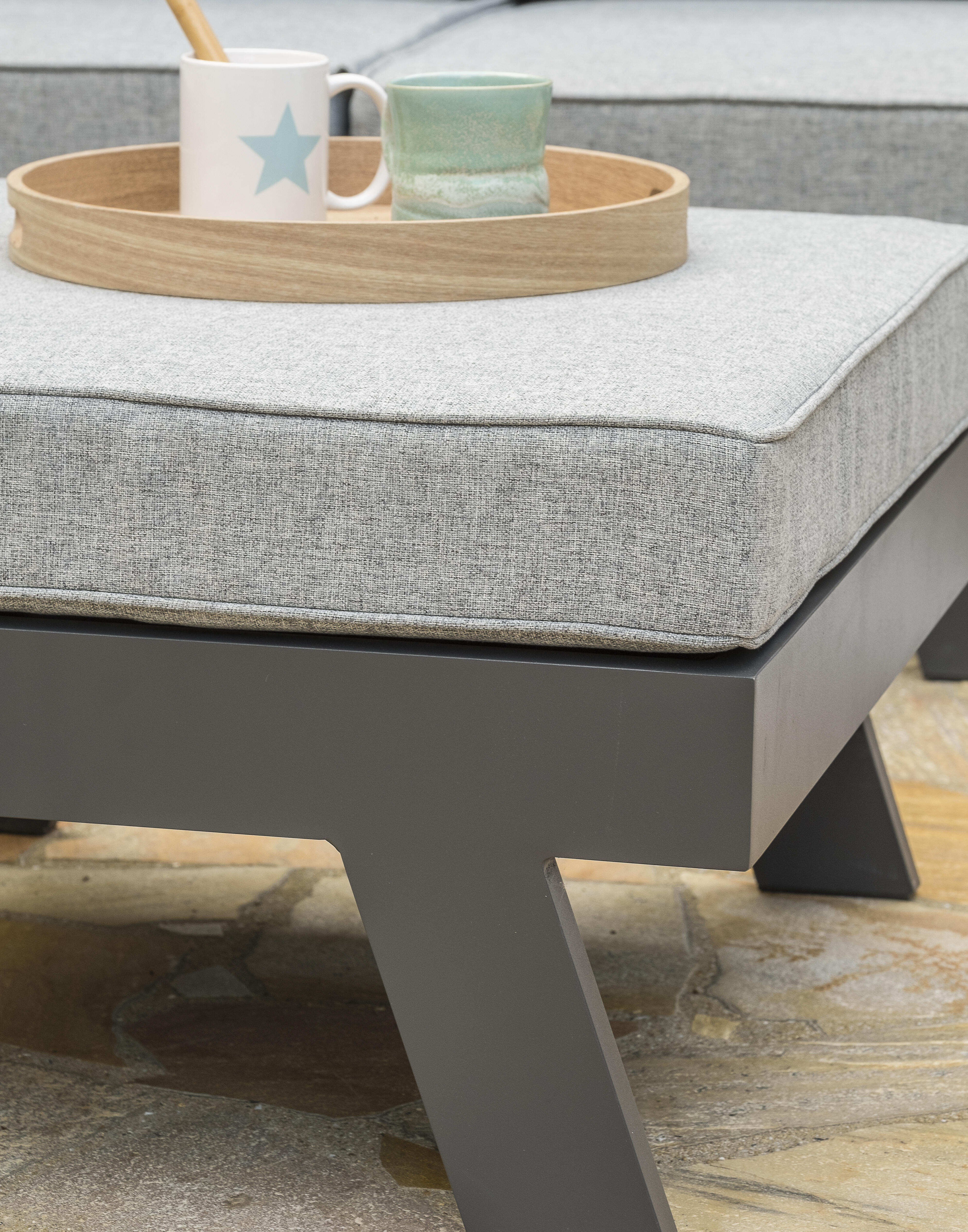 Salon de jardin d'angle Newyork-s1 gris DCB GARDEN, 5 personnes - 6