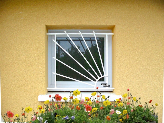 Grille de défense Soleil, pour fenêtre dimension tableau l.60 x H.95 cm