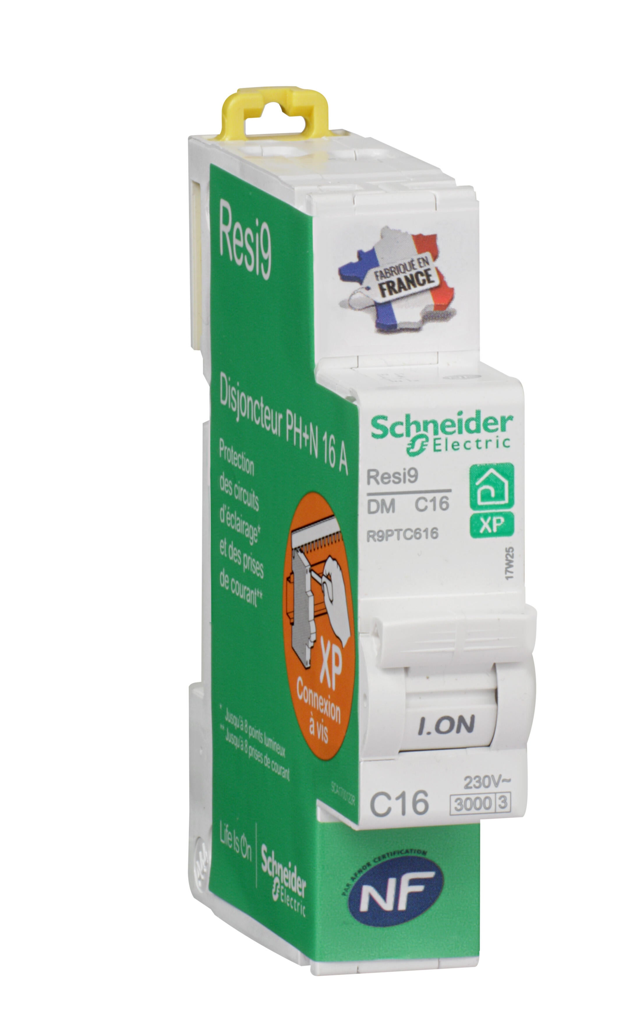 Disjoncteur modulaire 16A courbe C Resi9 XP, SCHNEIDER ELECTRIC - 13