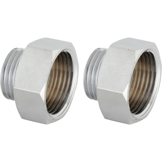 Lot de 2 raccords pour tuyau à visser F/M D.3/4