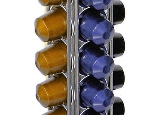 Porte capsules rotatif nespresso - 40 capsules Couleur argent Toilinux