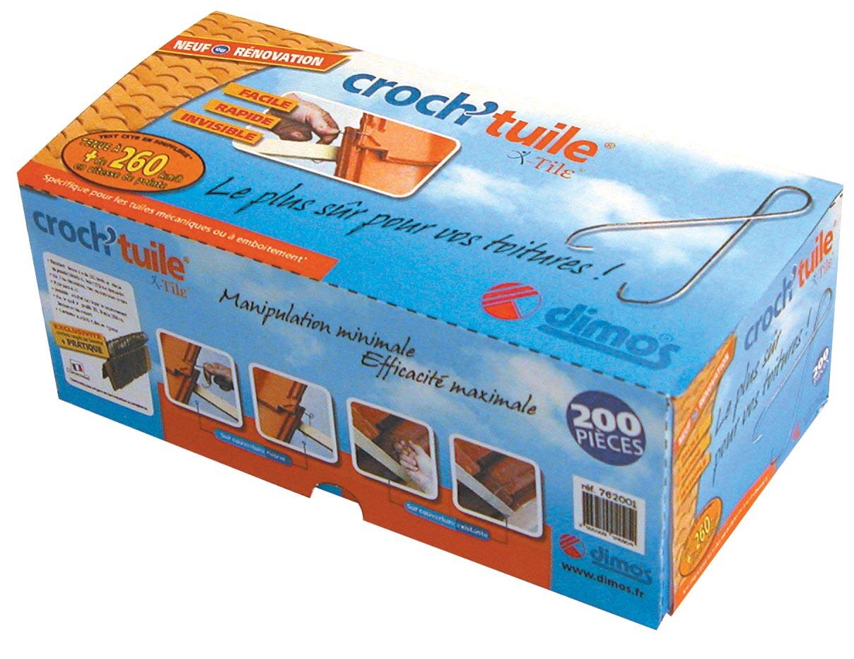 Crochet anti-tempête Croch'tuile, X'TILE, boîte de 200 - 2