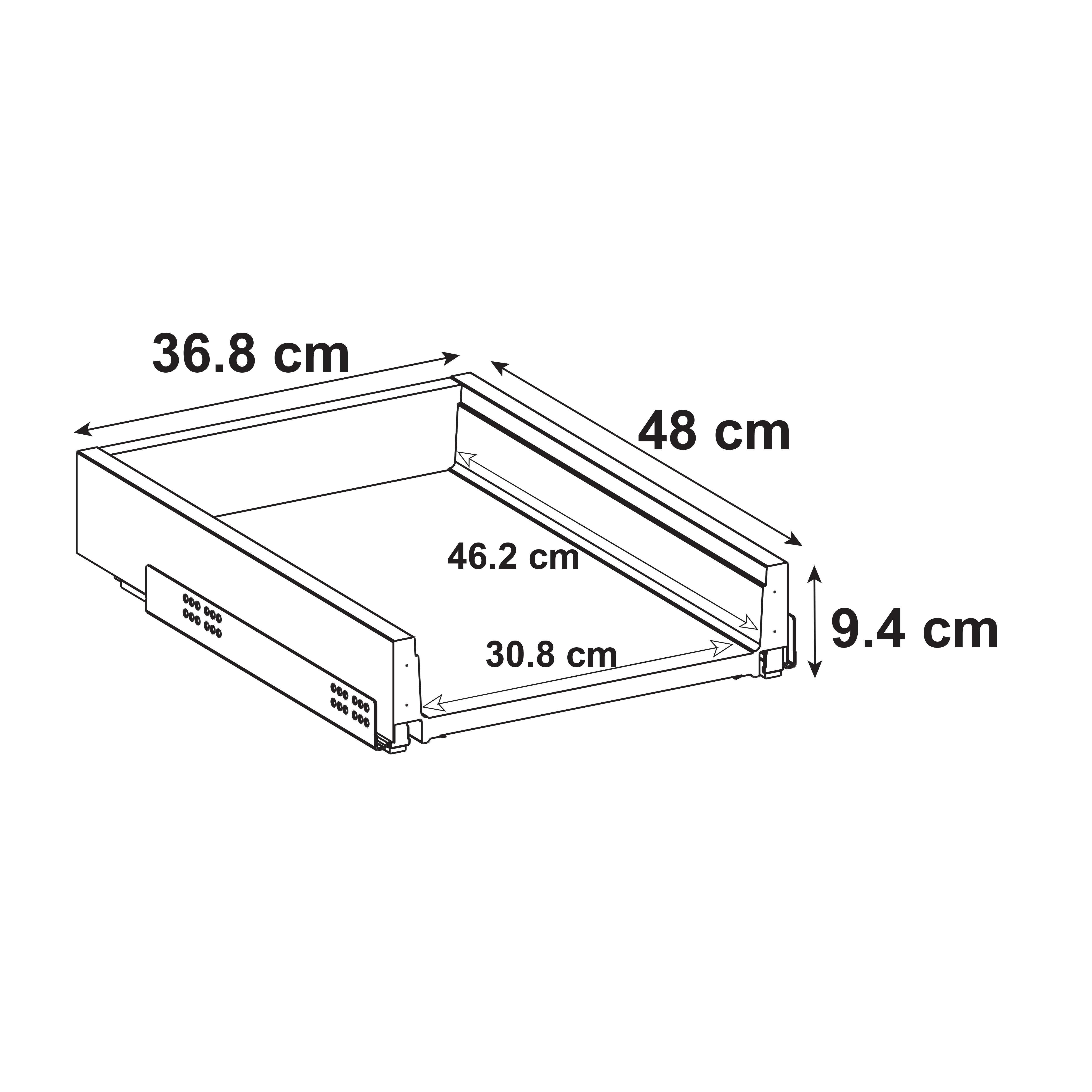 Kit interior de gaveta DELINIA 40CM - 5
