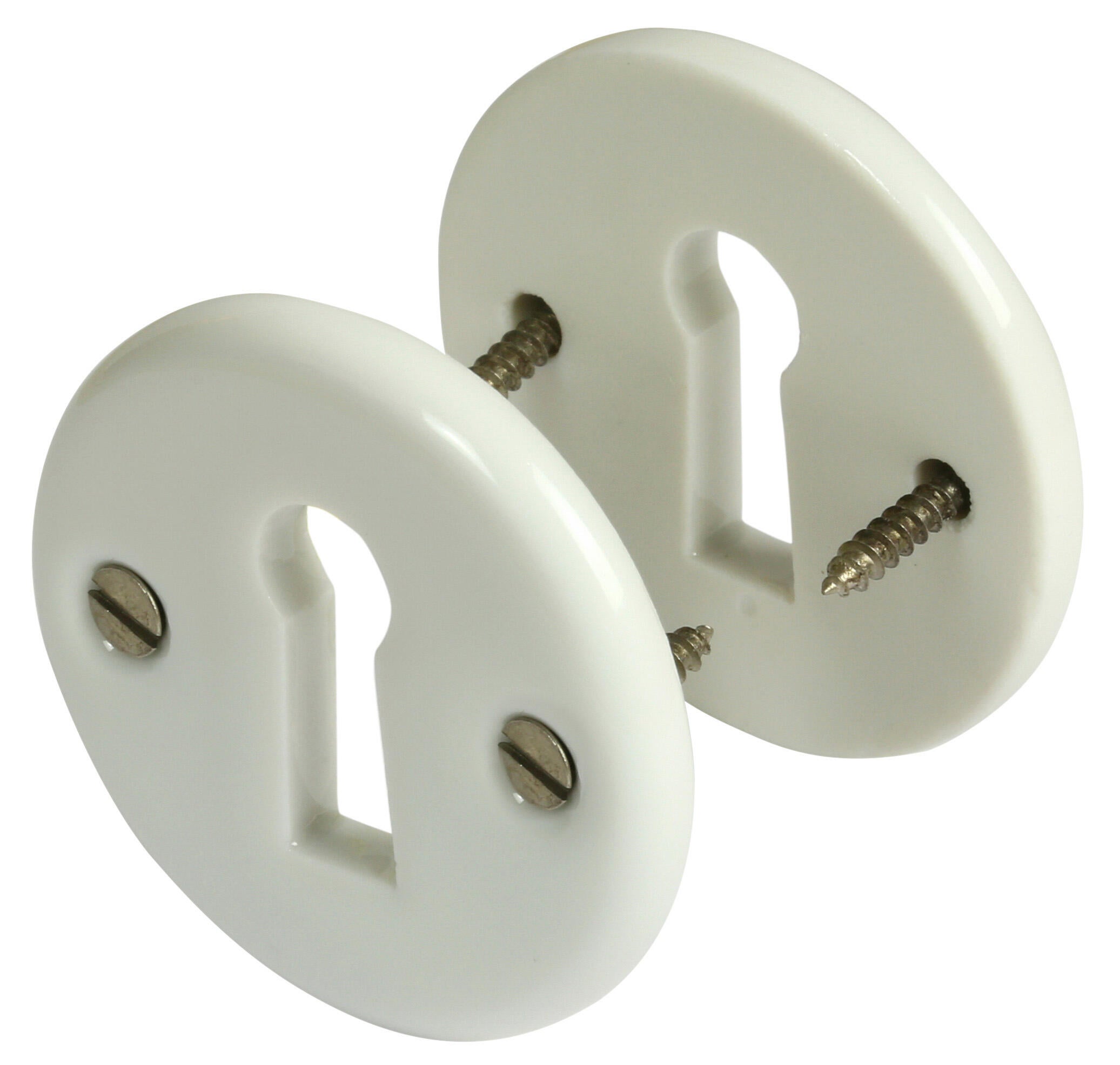 2 rosaces MERIGOUS trou de clé, porcelaine de limoges D5 - 3