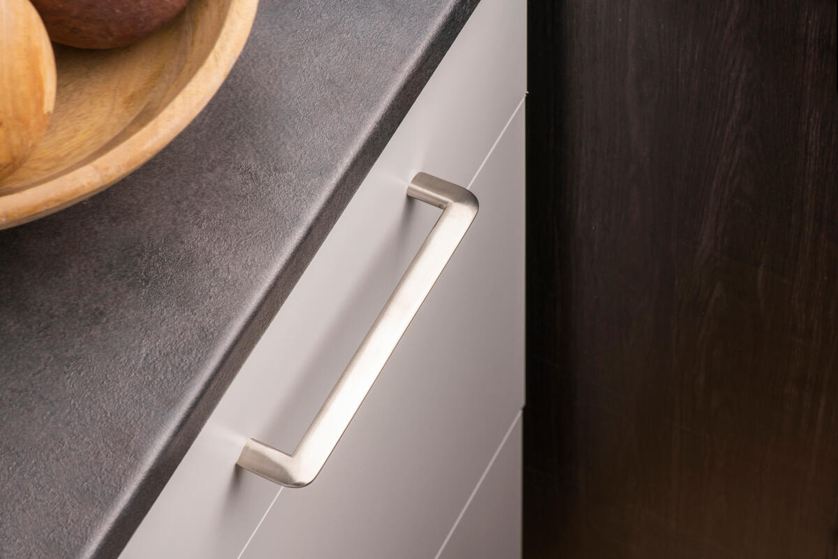 Poignée de meuble Lineal, zamak argent brossé, entraxe 160 mm - 2