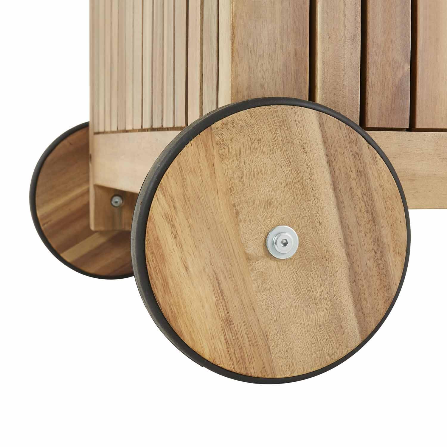 Coffre de jardin en bois NATERIAL Solis, marron, 118 litres - 6